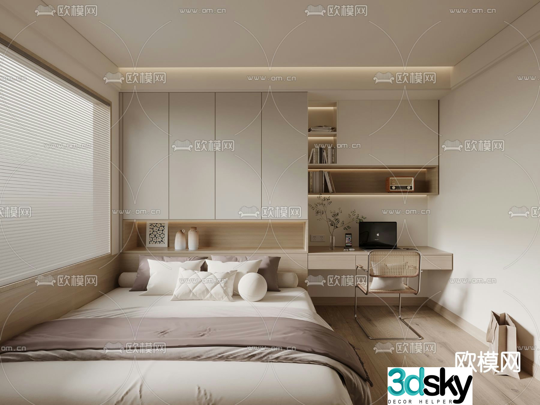 Tatami bedroom 3d model