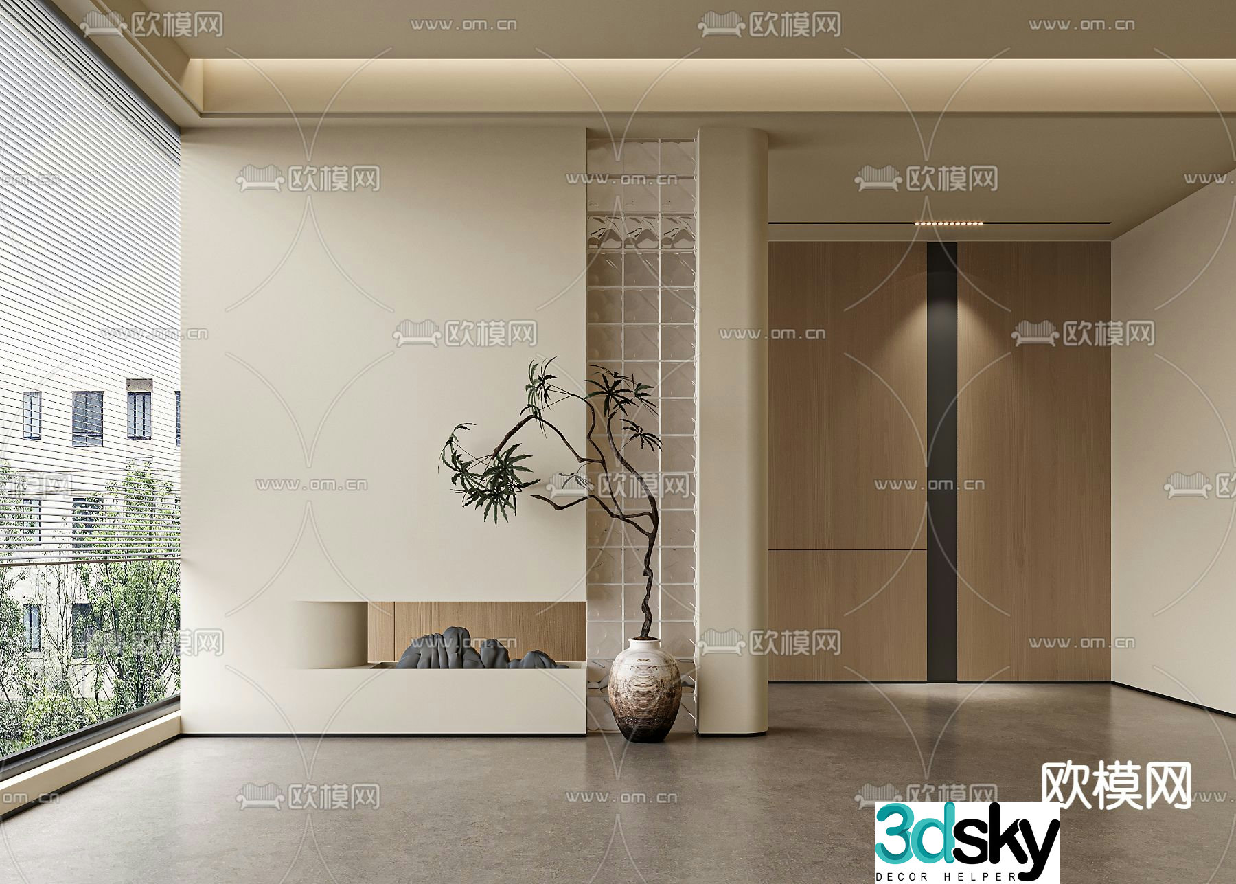 Entrance entrance hall Decorative hall Aisle 3D model
