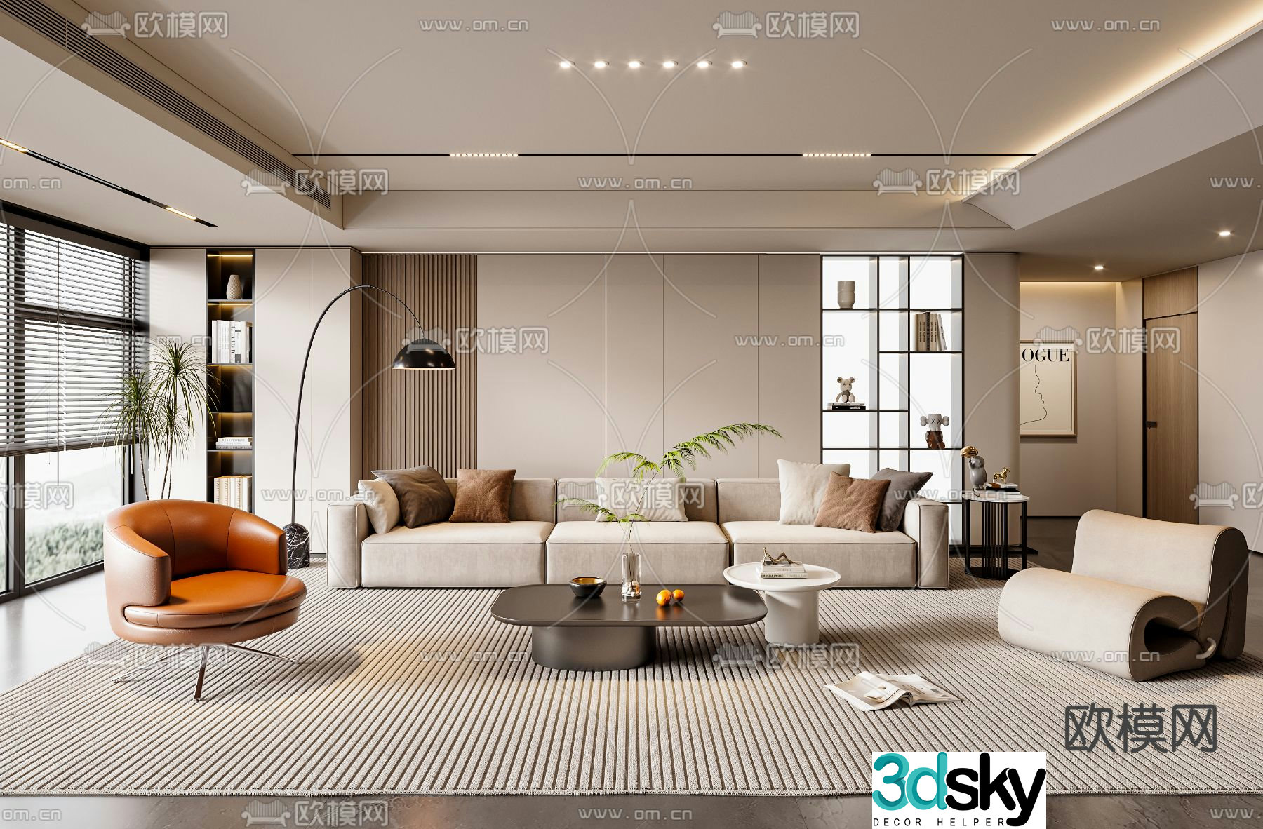Modern living room 3d model