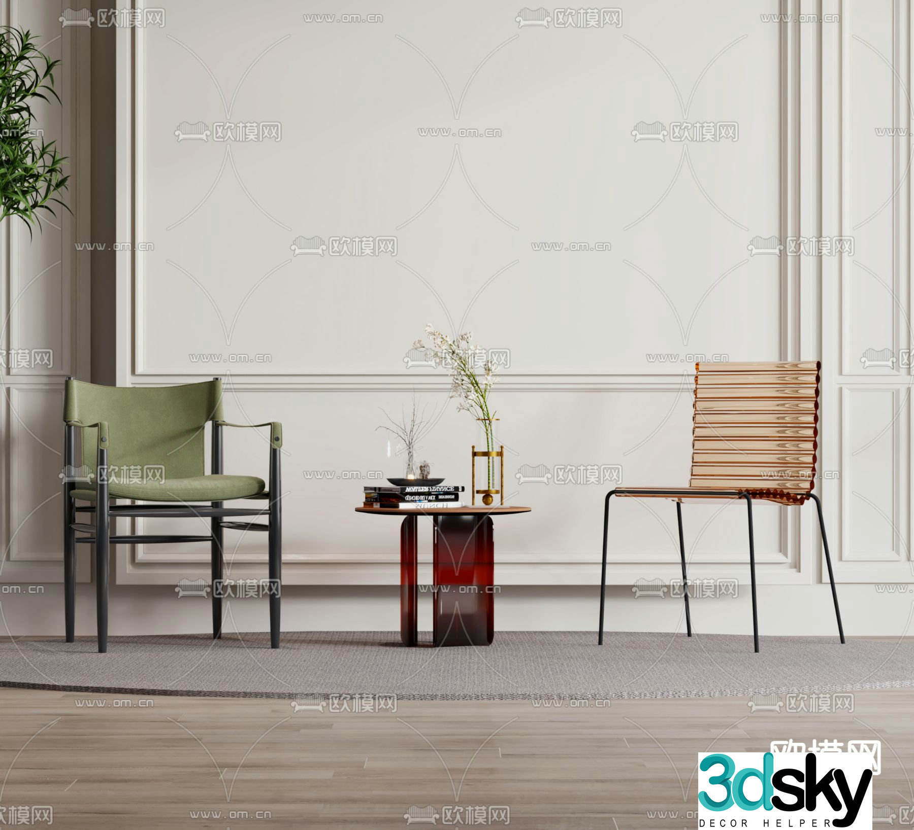 Modern chair casual chair 3d model