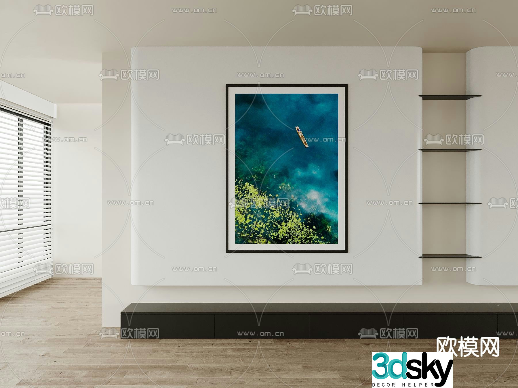 Oil Painting Landscape Painting Decorative Painting 3D Model