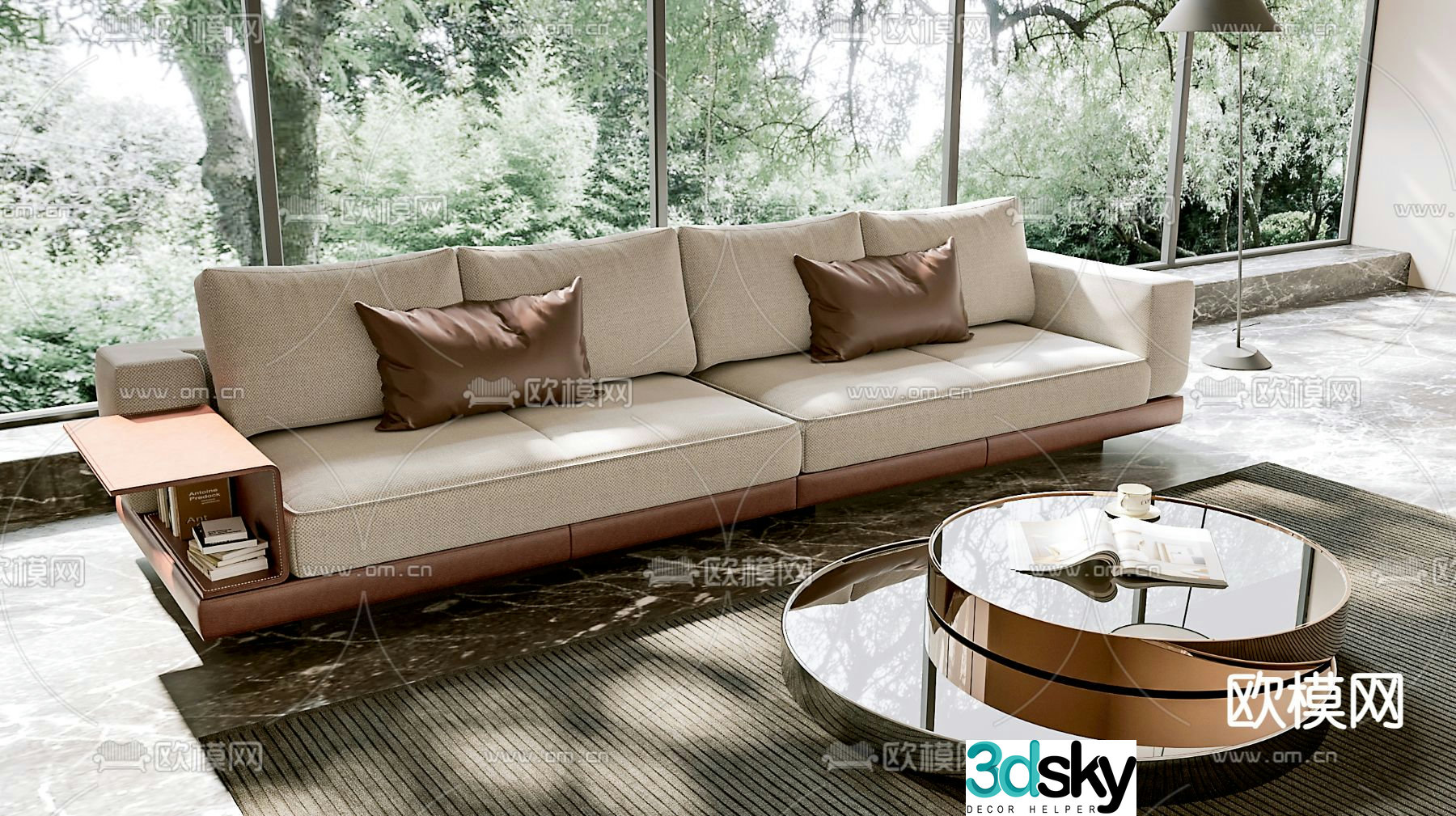 multi-person sofa 3d model