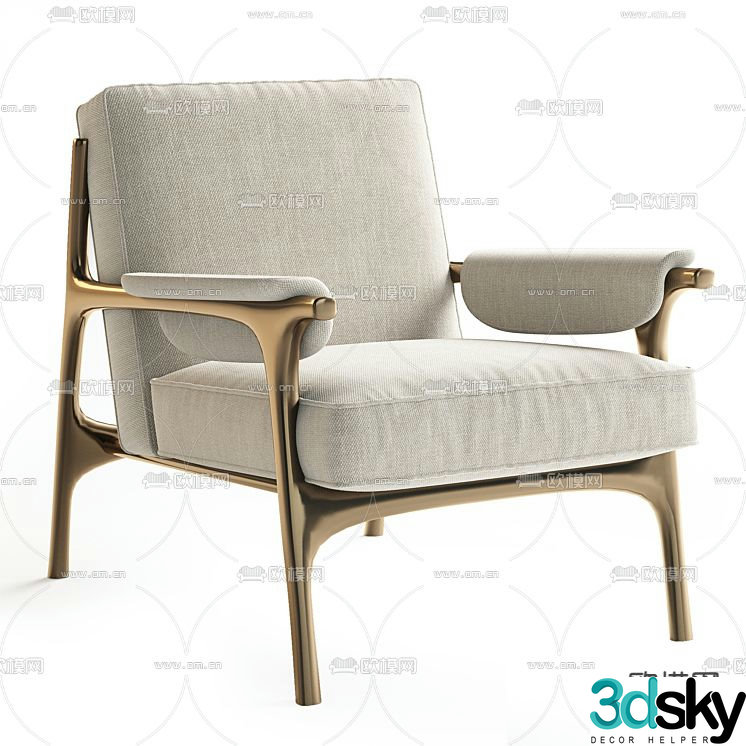 ramo lounge chair armchair 3d model