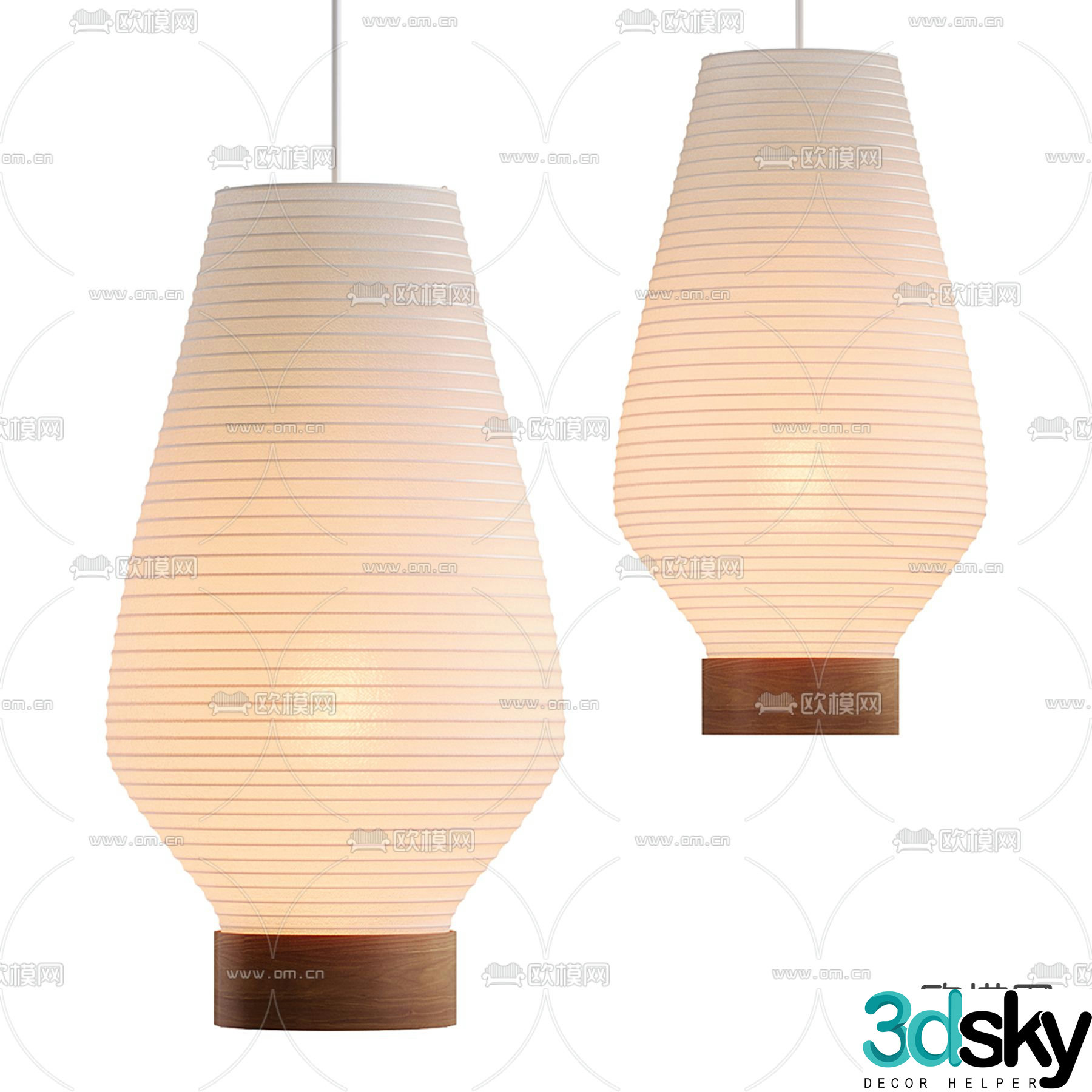 Wasabi Chandelier Lantern Chandelier 3D Model