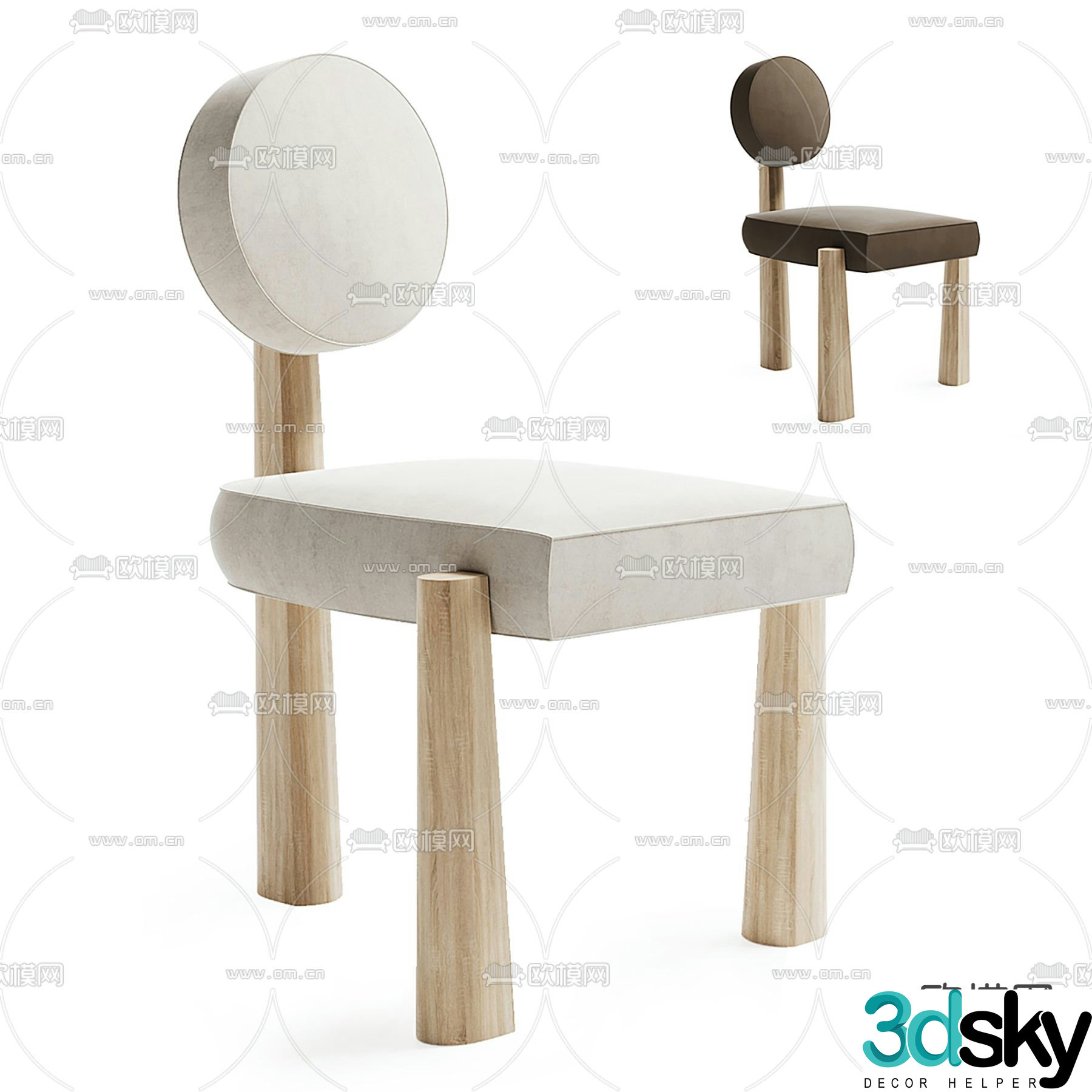 Maxime Boutillier chair dining chair 3d model