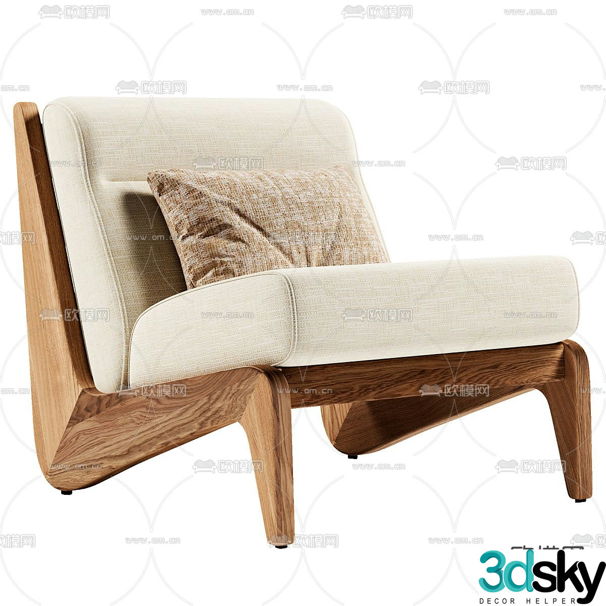 Modern leisure chair sofa chair 3d model