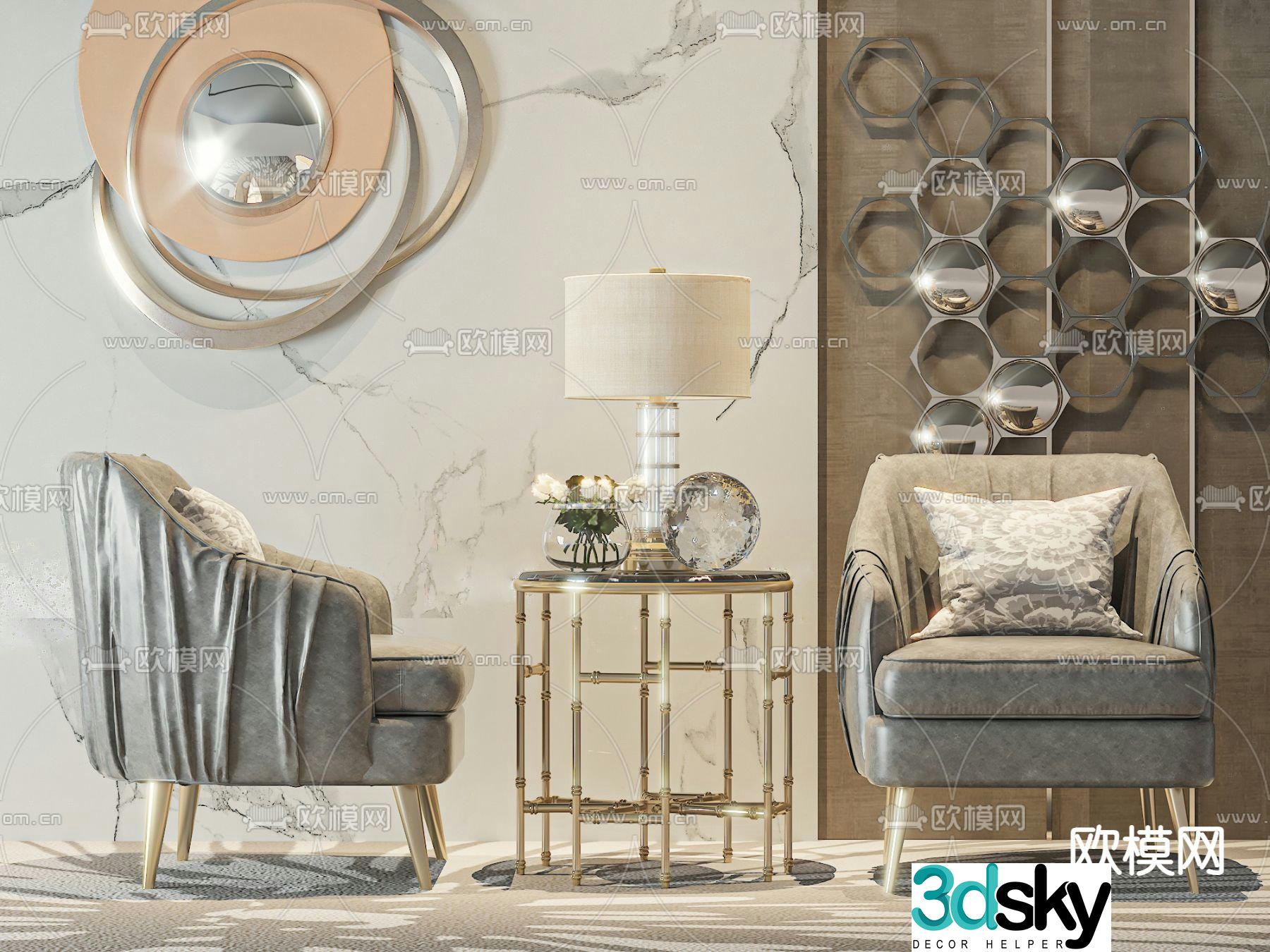 Sofa chair leisure chair armchair 3d model