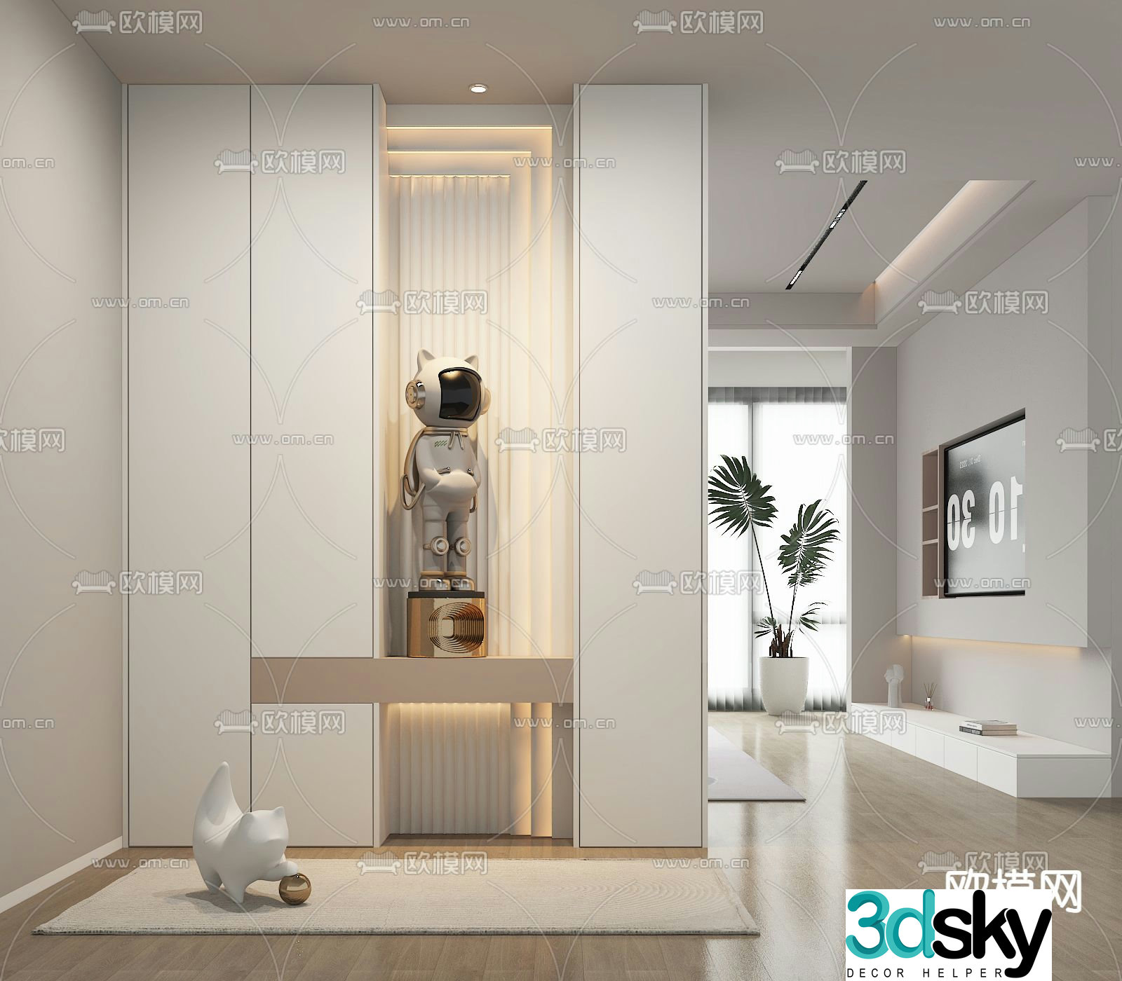 Entrance shoe cabinet 3D model