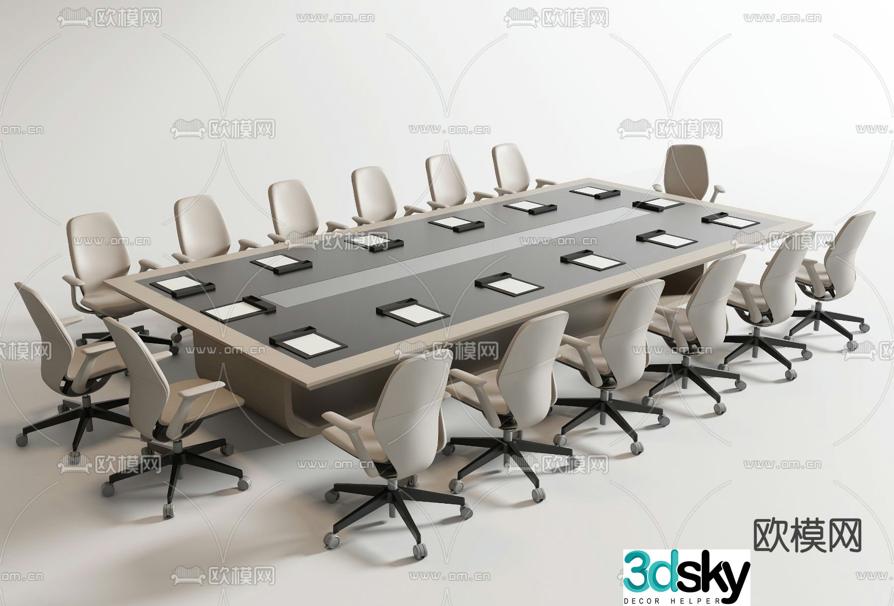 Modern conference table conference table 3d model