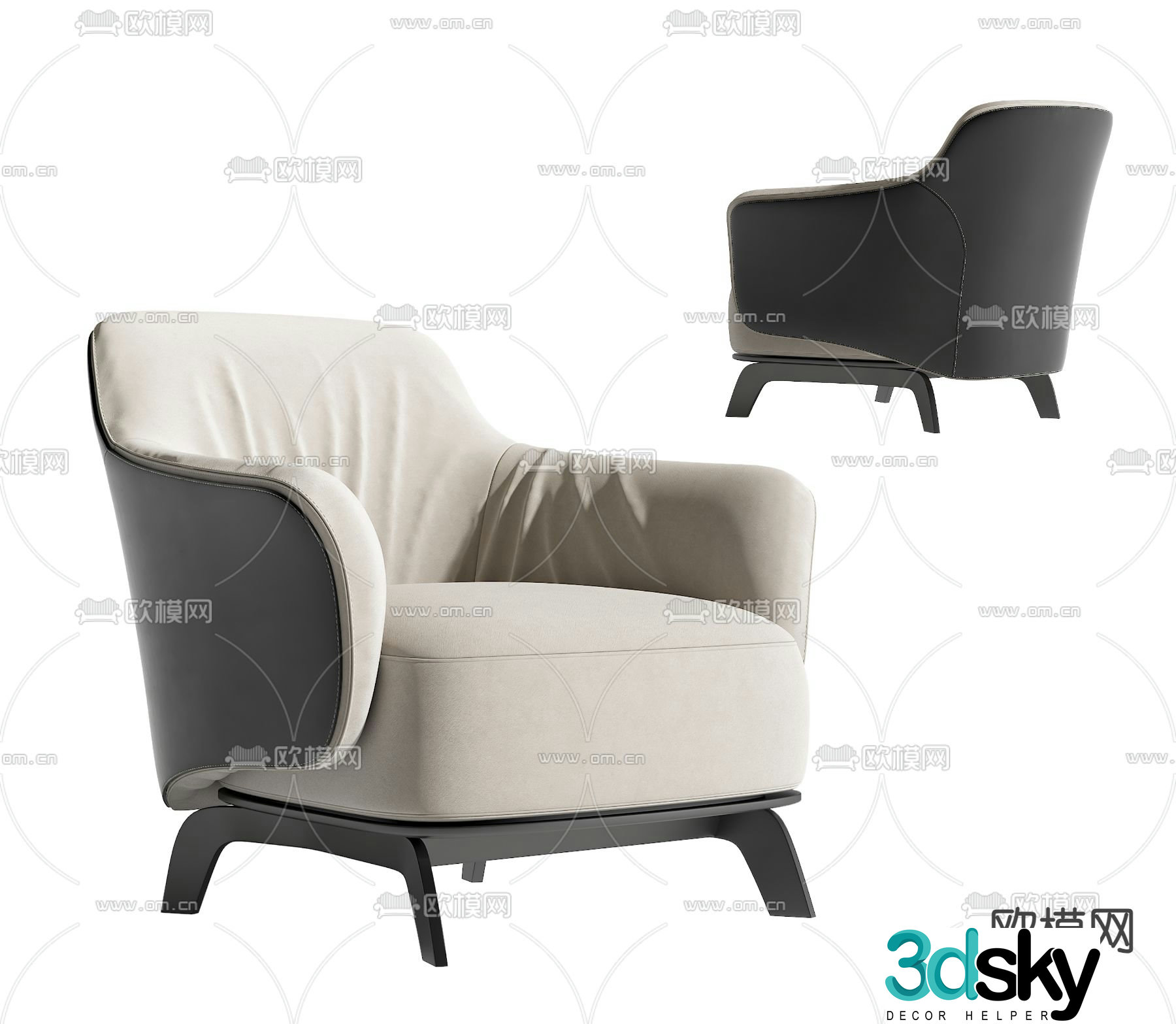 Single sofa leisure sofa 3d model
