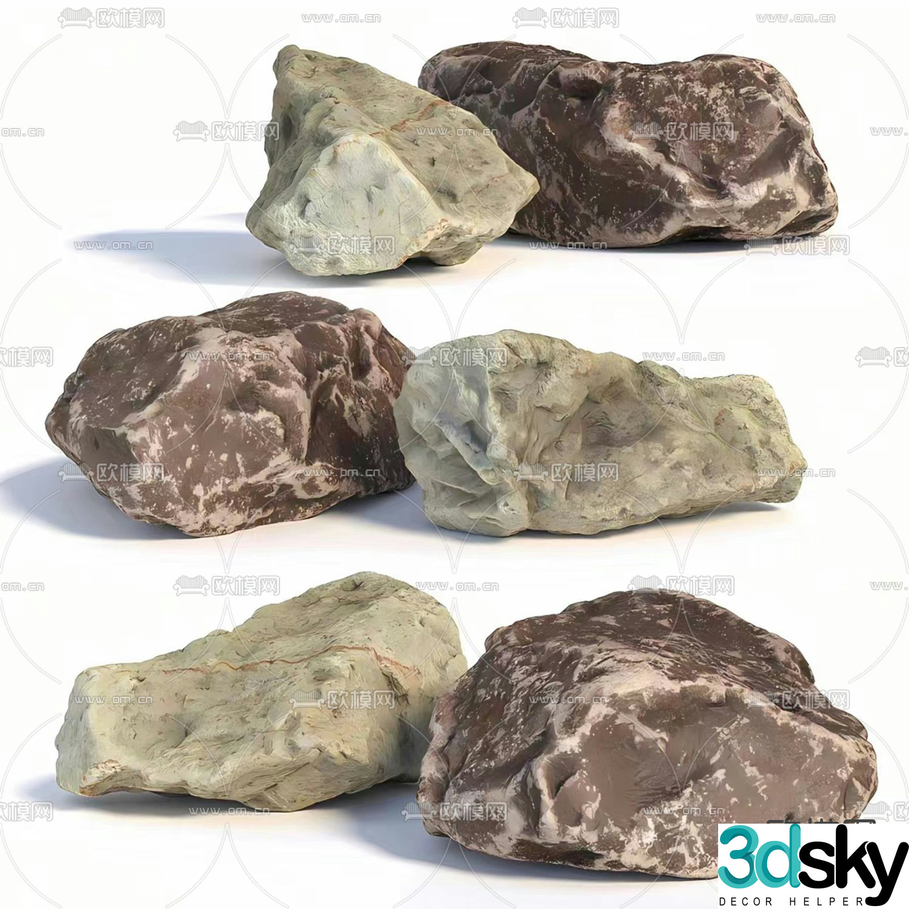 rock landscape stone stone stone 3d model