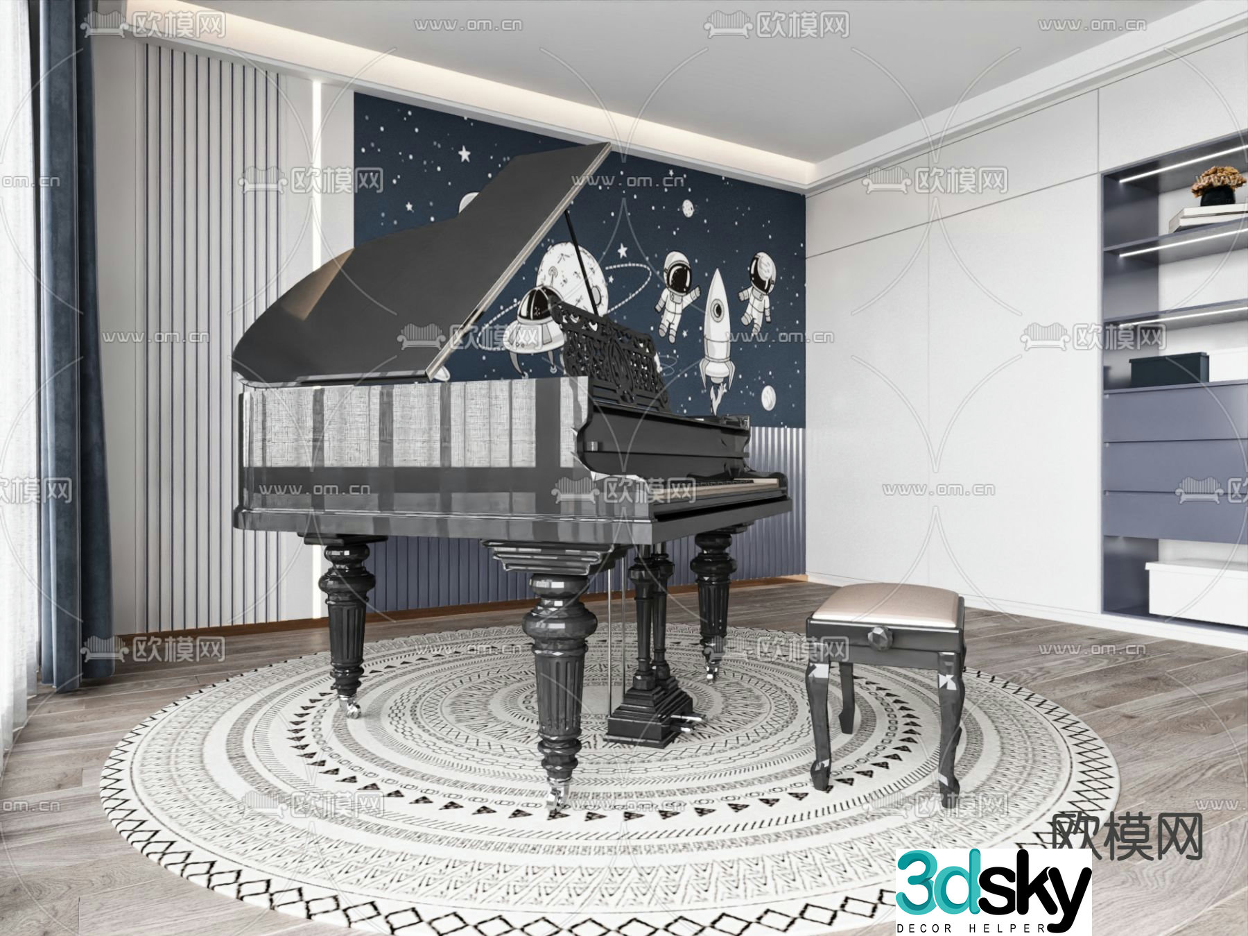grand piano 3d model