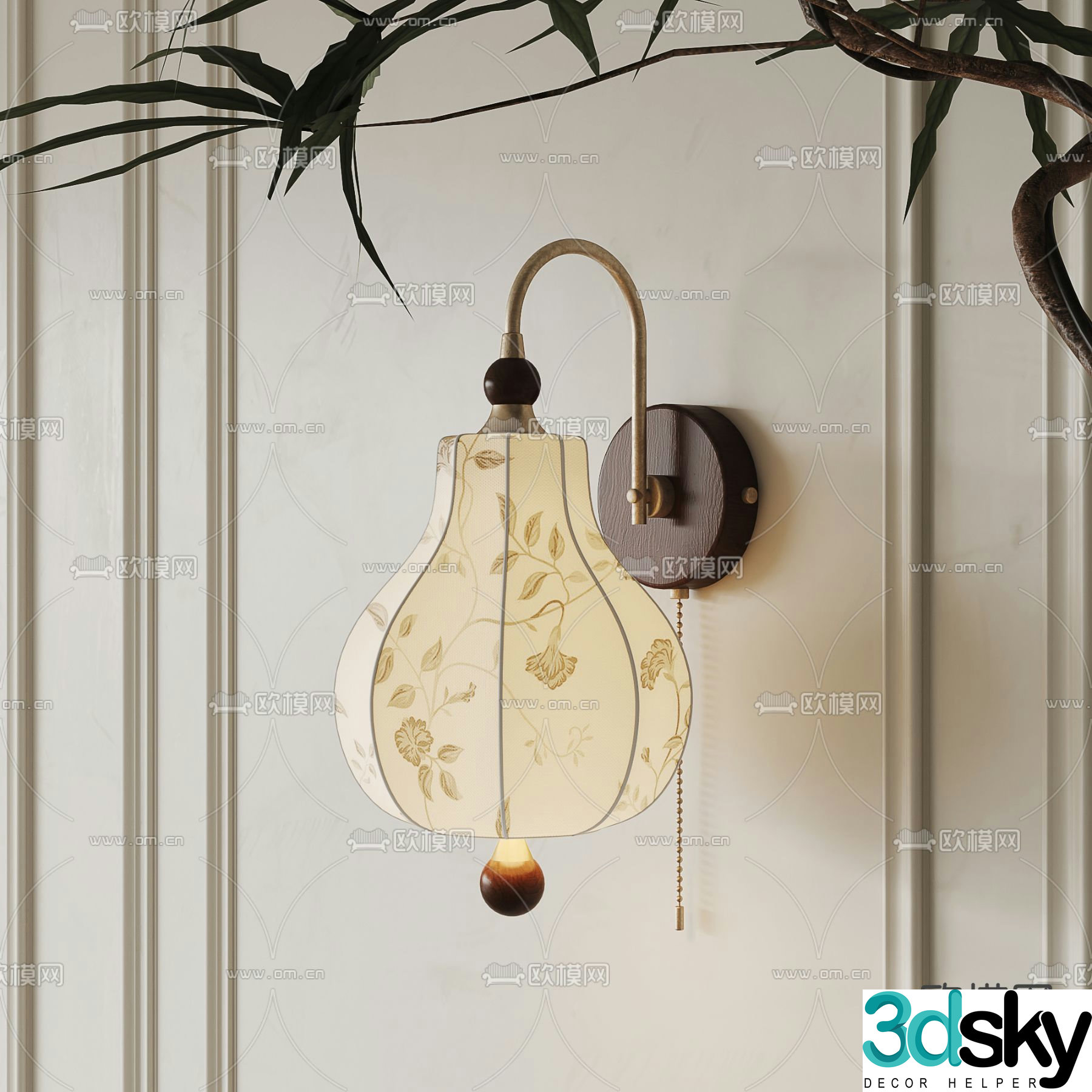 French wall lamp American wall lamp 3d model