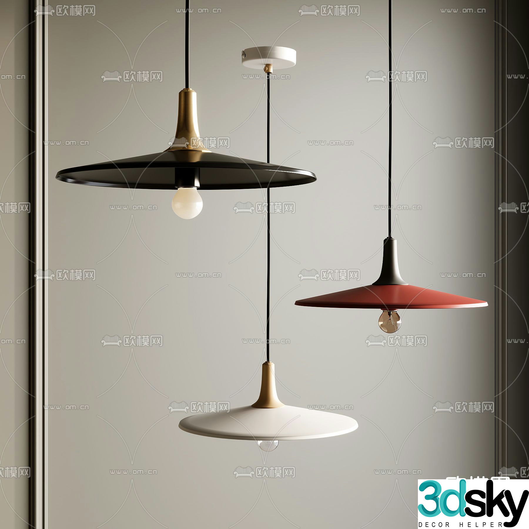 Creative chandelier restaurant chandelier 3d model