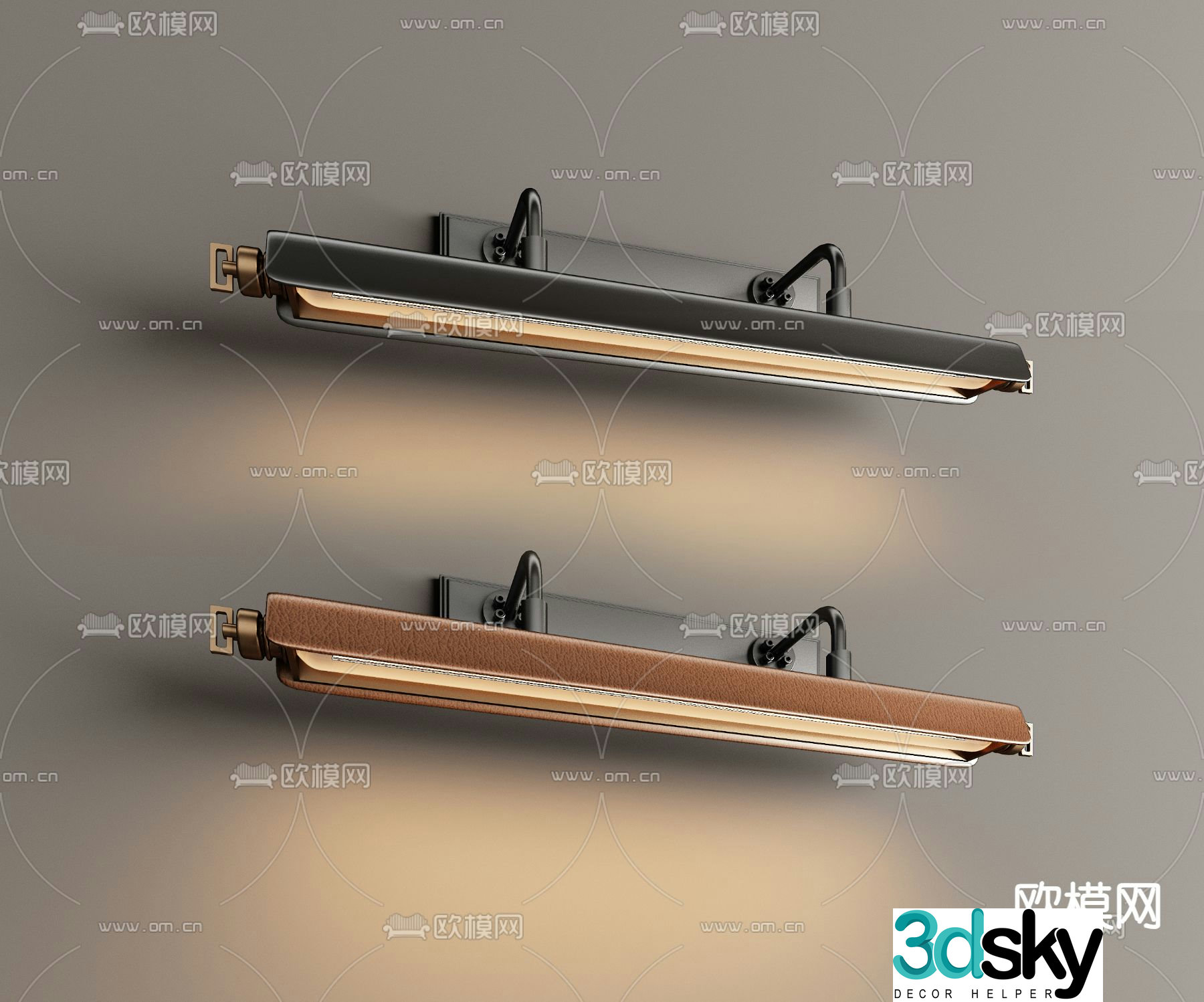 Light luxury wall lamp long wall lamp 3d model
