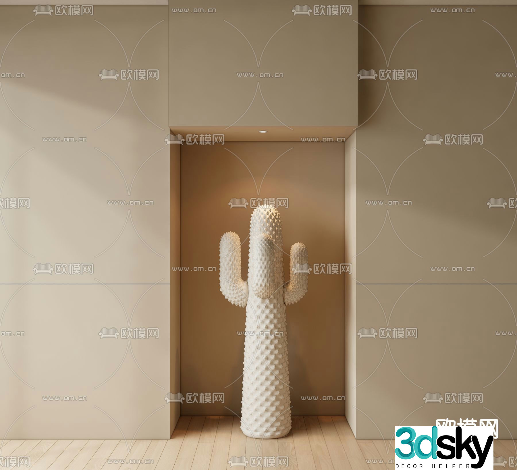 Gufram cactus coat rack coat rack 3d model
