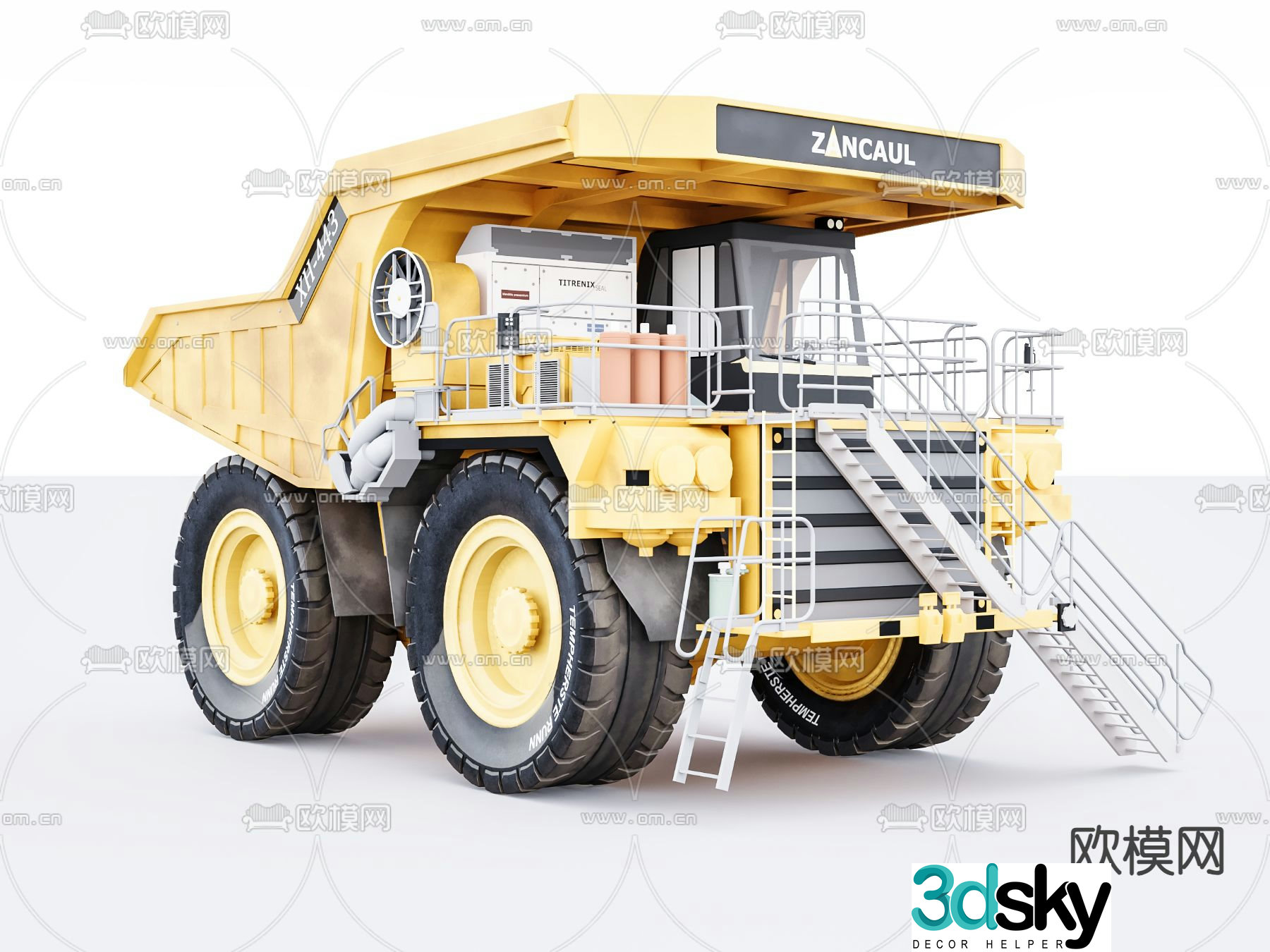 Truck Mining Truck Engineering Vehicle 3D Model