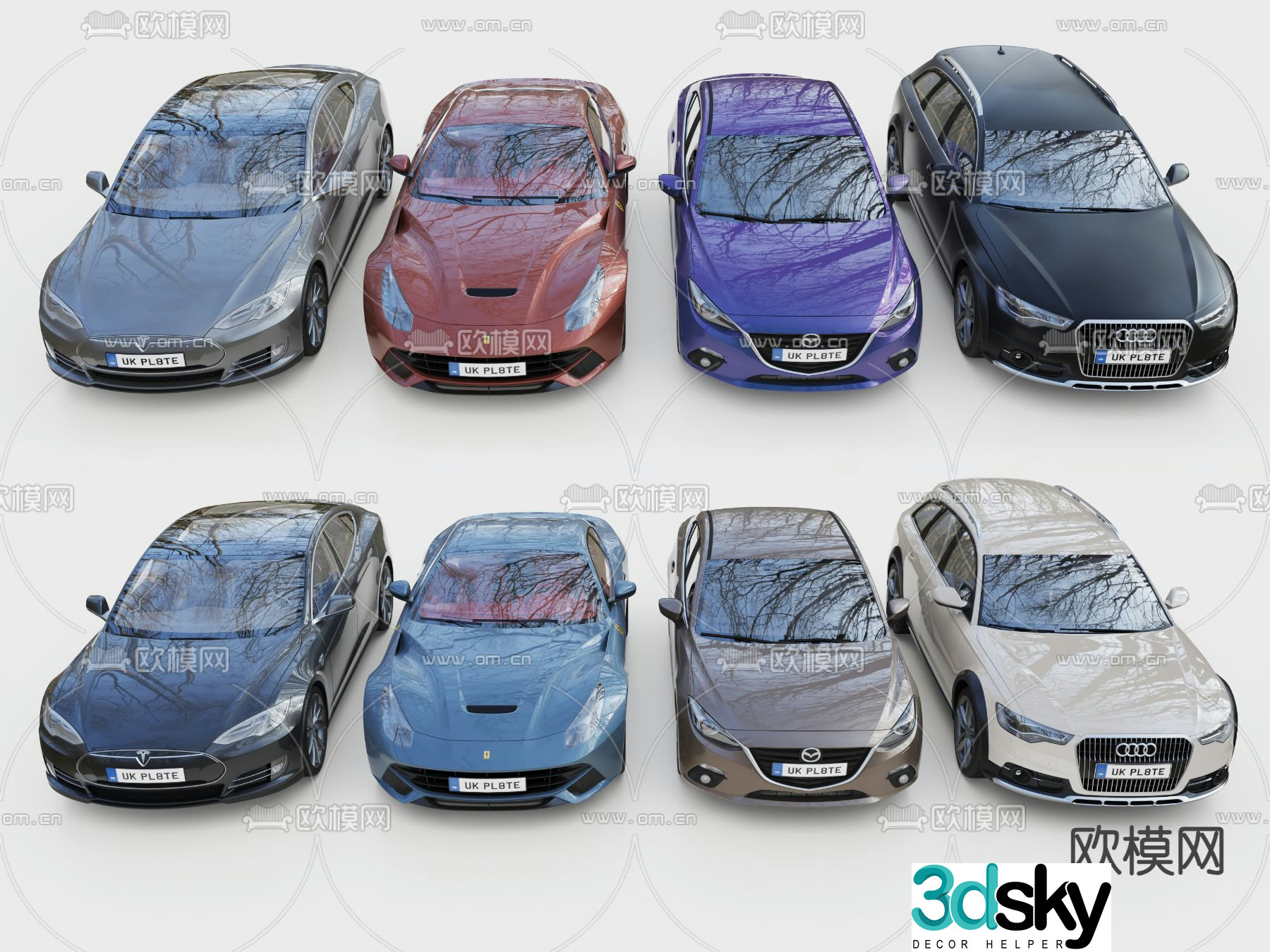 car sedan sports car 3d model