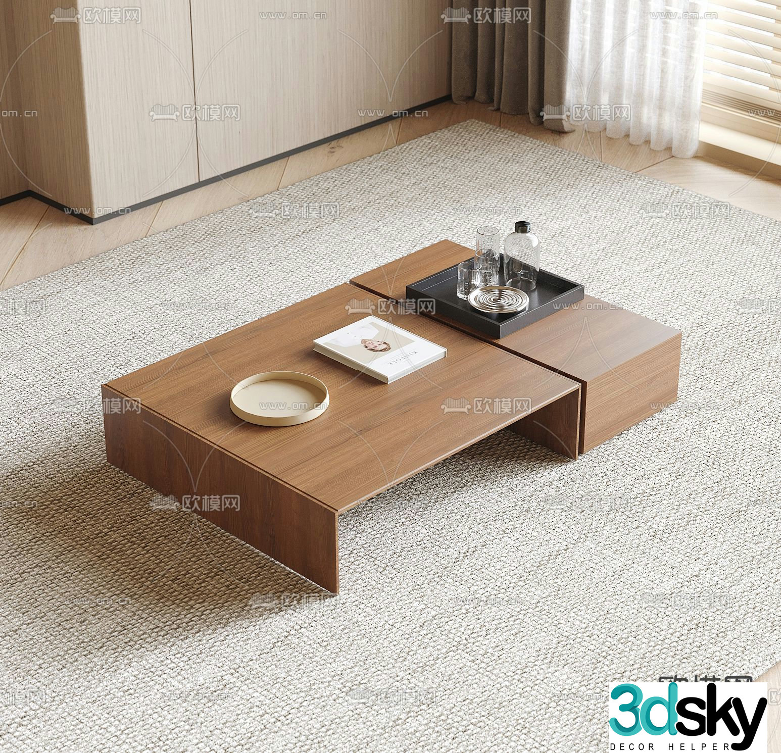 Wabi-sabi coffee table 3d model