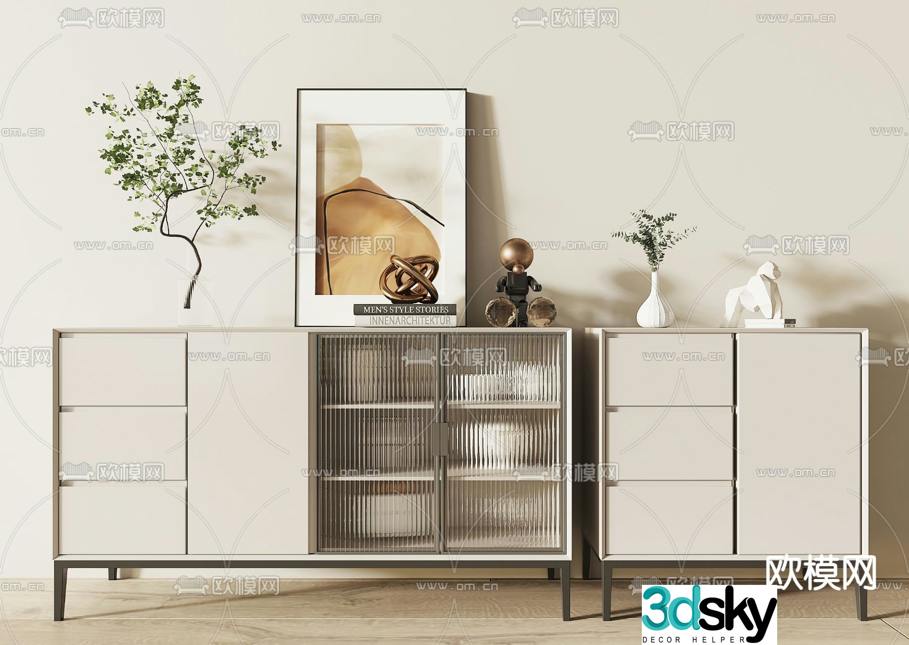 Modern sideboard 3d model