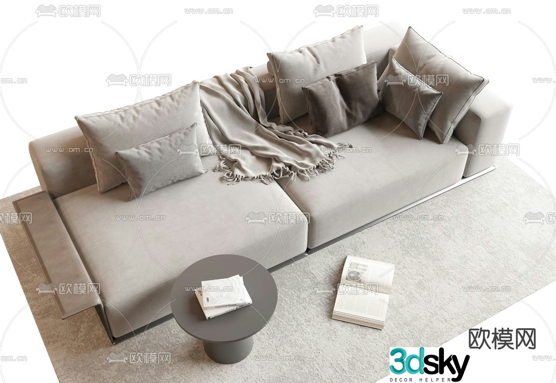 Double sofa 3d model