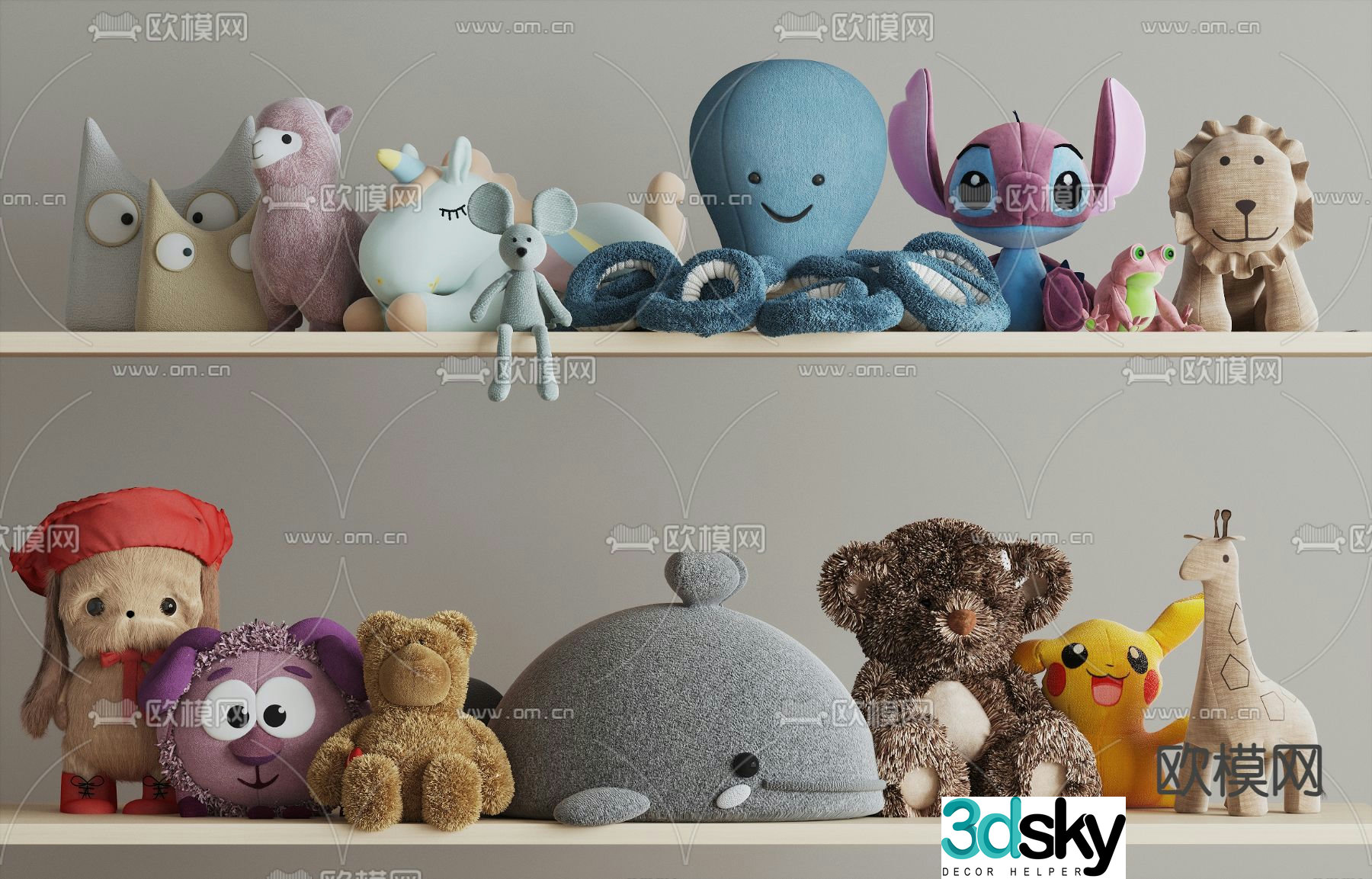 Plush toy doll doll 3d model
