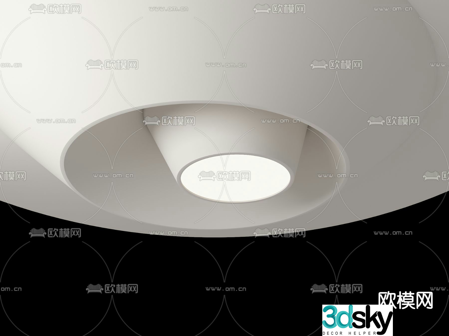 Round ceiling ceiling 3d model