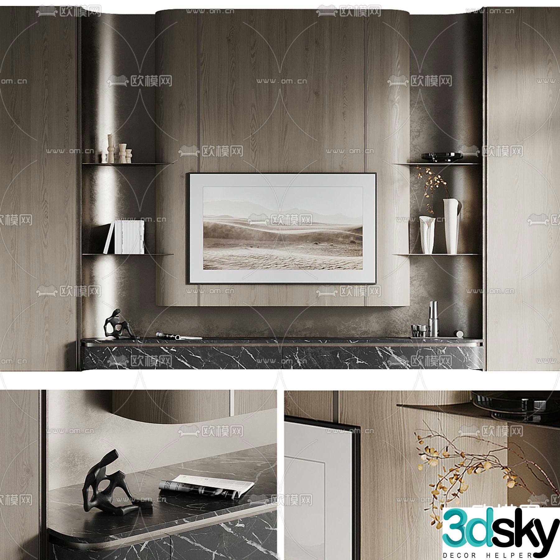 TV background 3d model