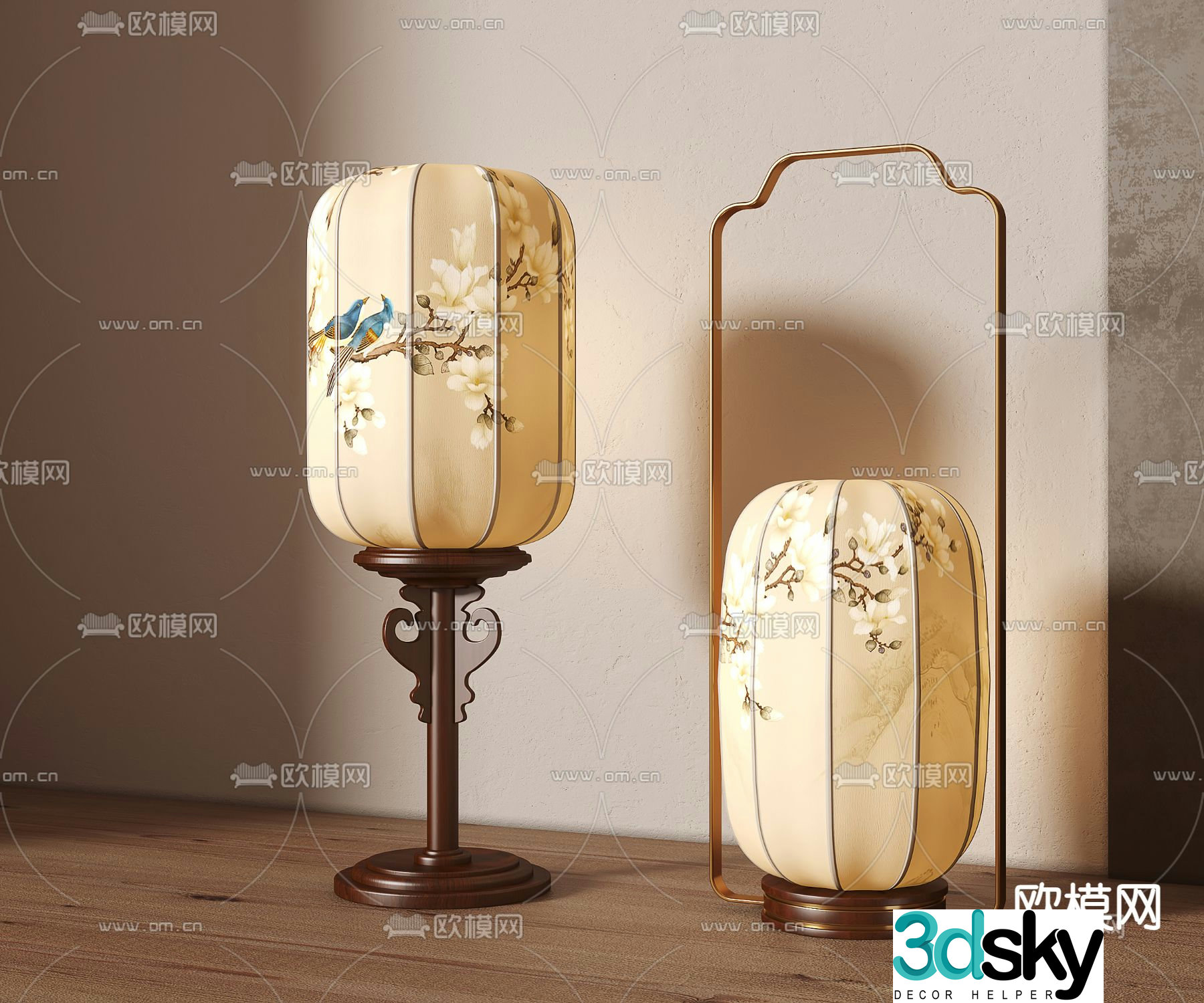 New Chinese desk lamp 3D model