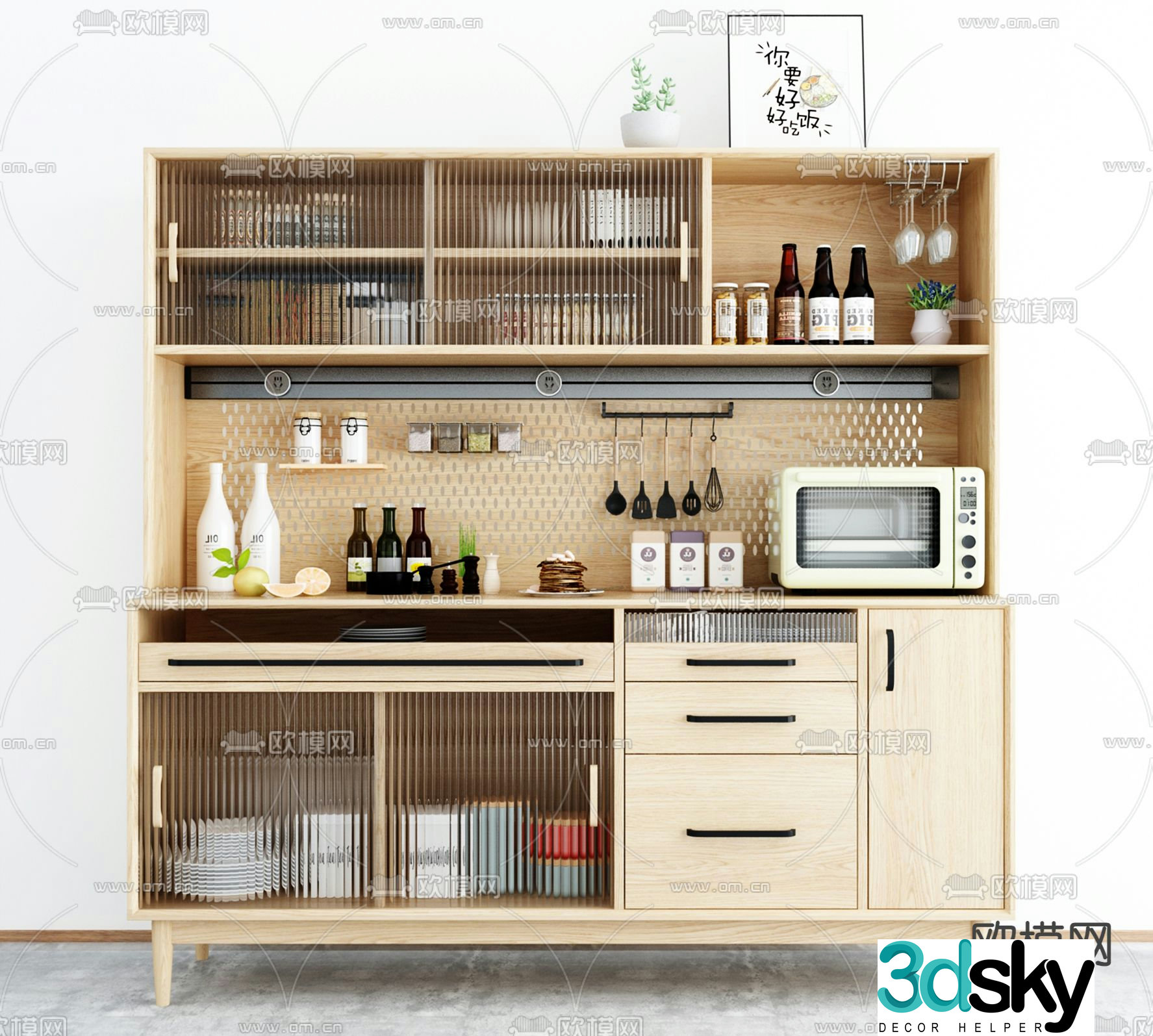 Nordic sideboard 3D model