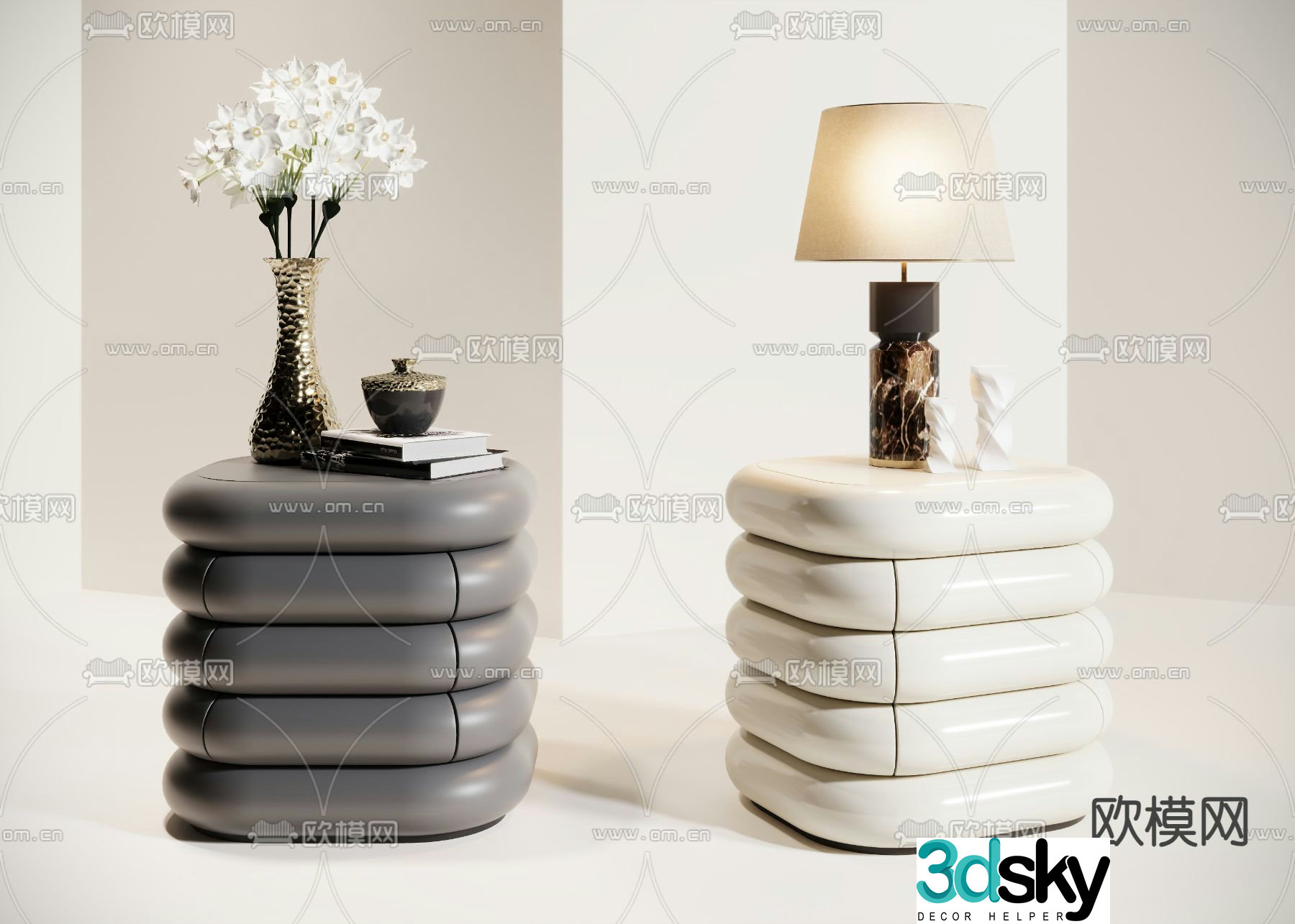 bedside table 3d model
