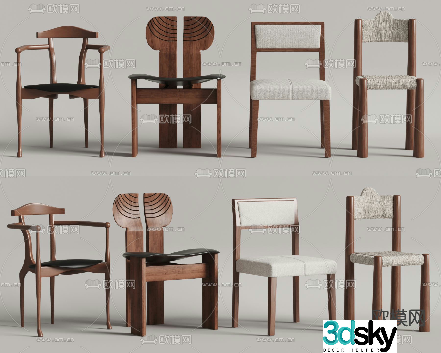 Panton medieval style chair dining chair 3d model