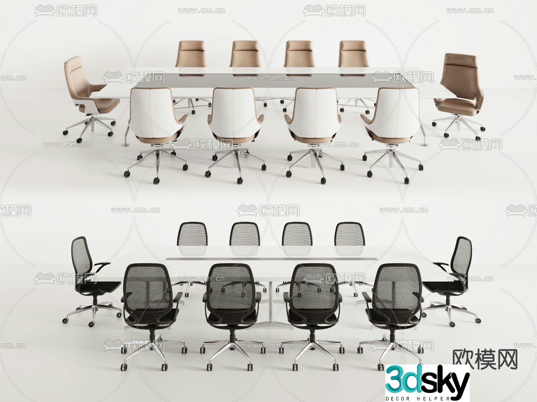 Modern conference table conference table 3d model