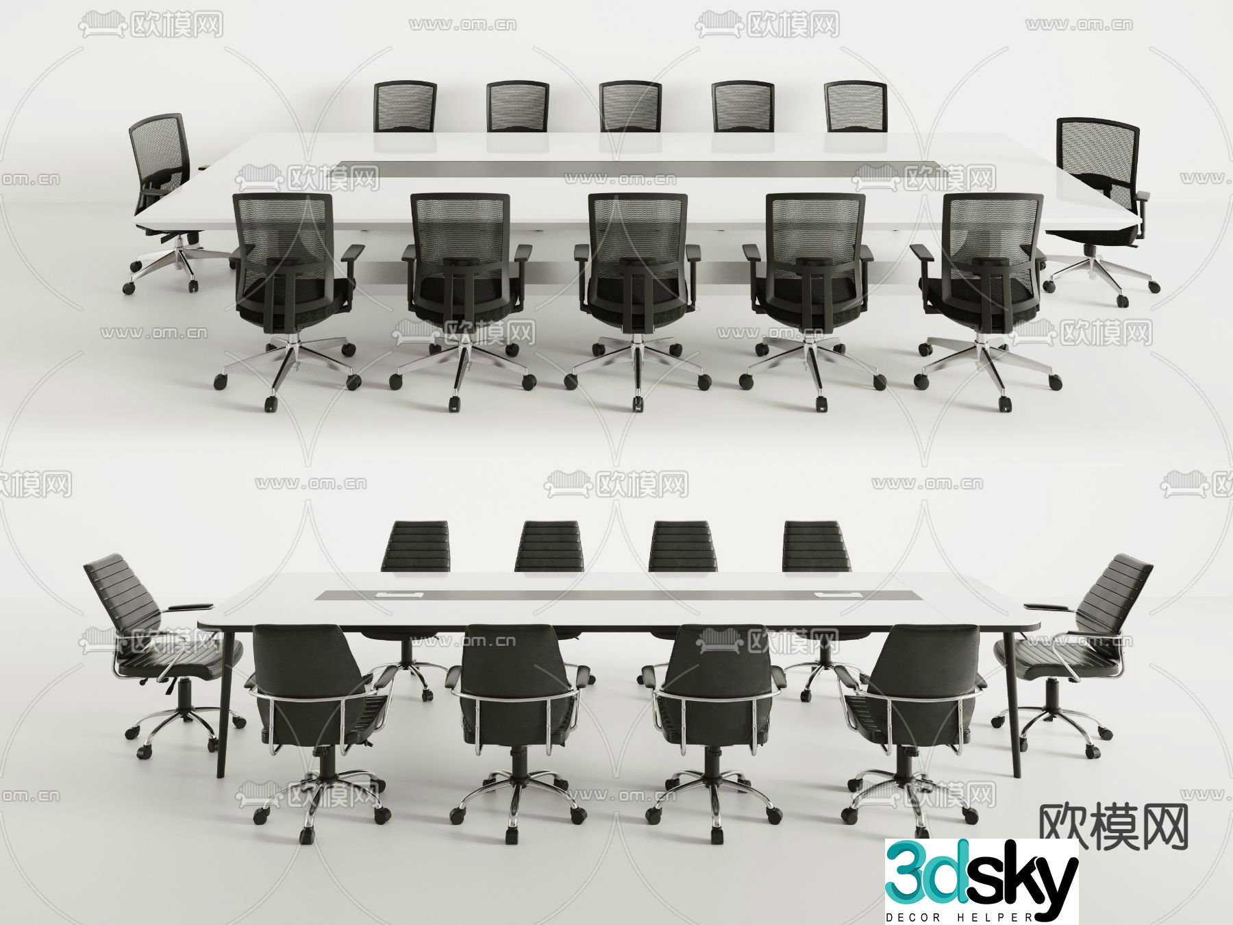 Modern conference table conference table 3d model