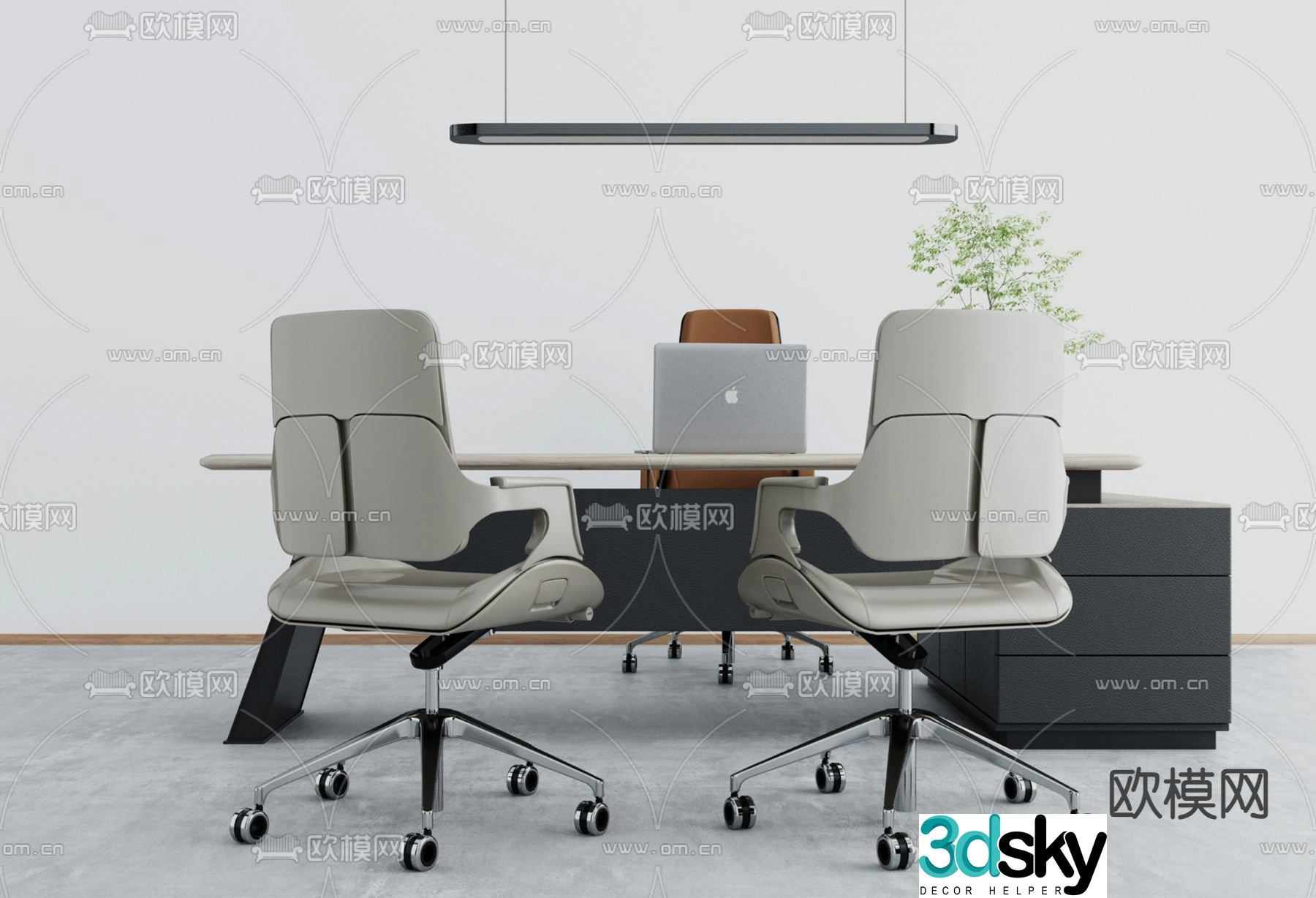 desk desk boss desk 3d model