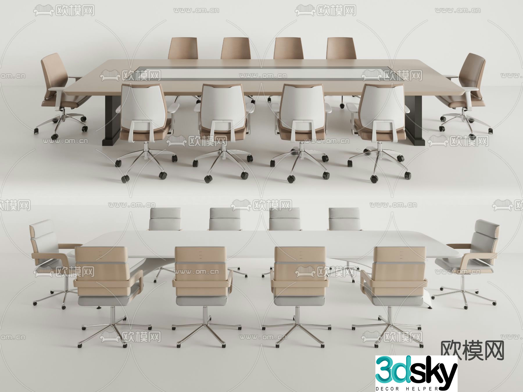 Modern conference table conference table 3d model