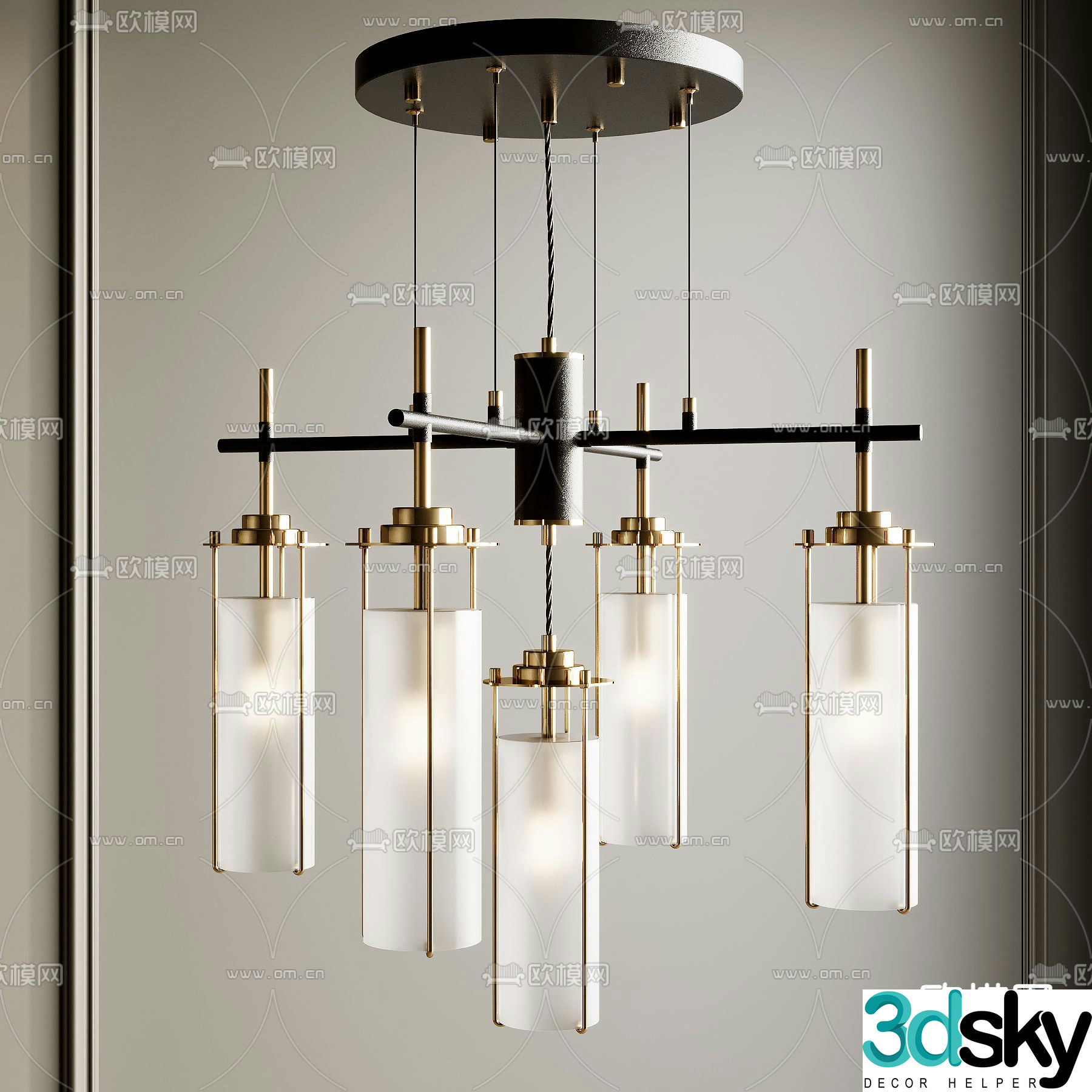 French chandelier light luxury chandelier 3D model