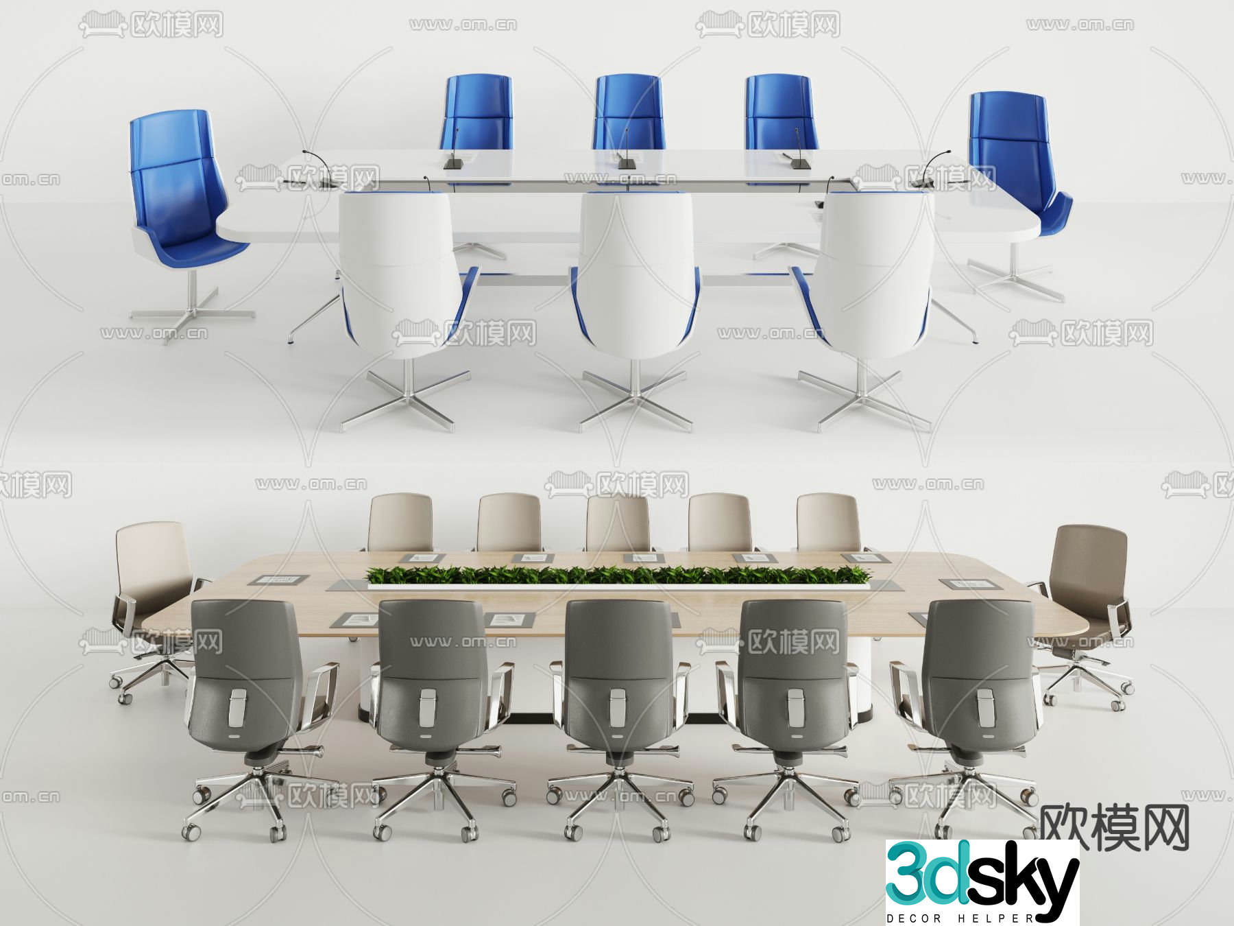 Modern conference table conference table 3d model