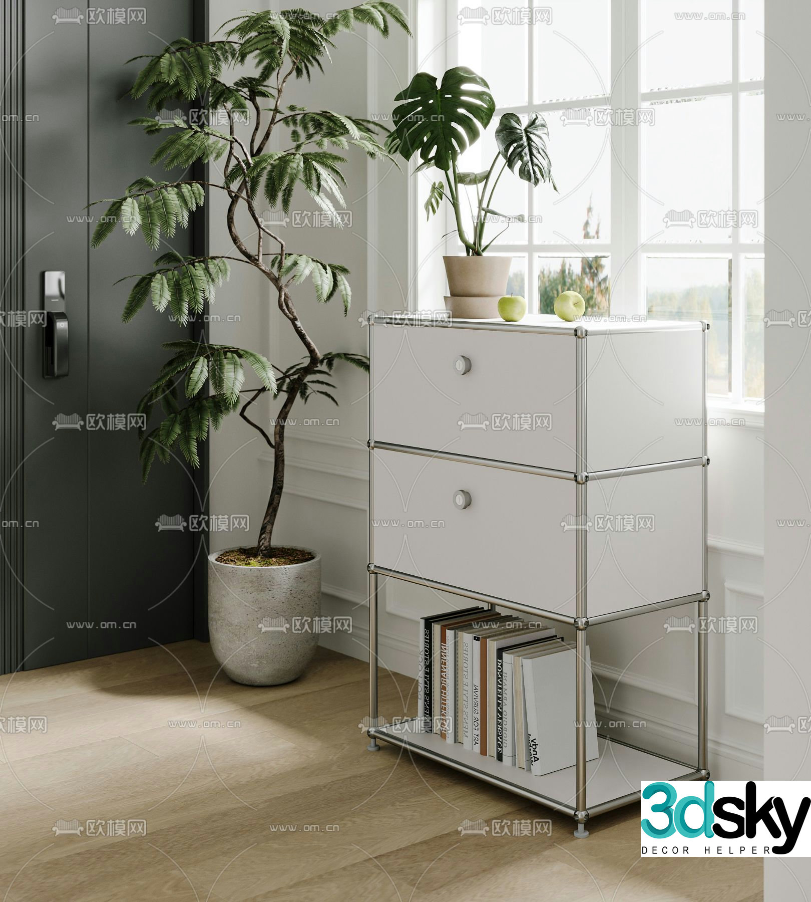 USM modern chest of drawers side cabinet 3d model