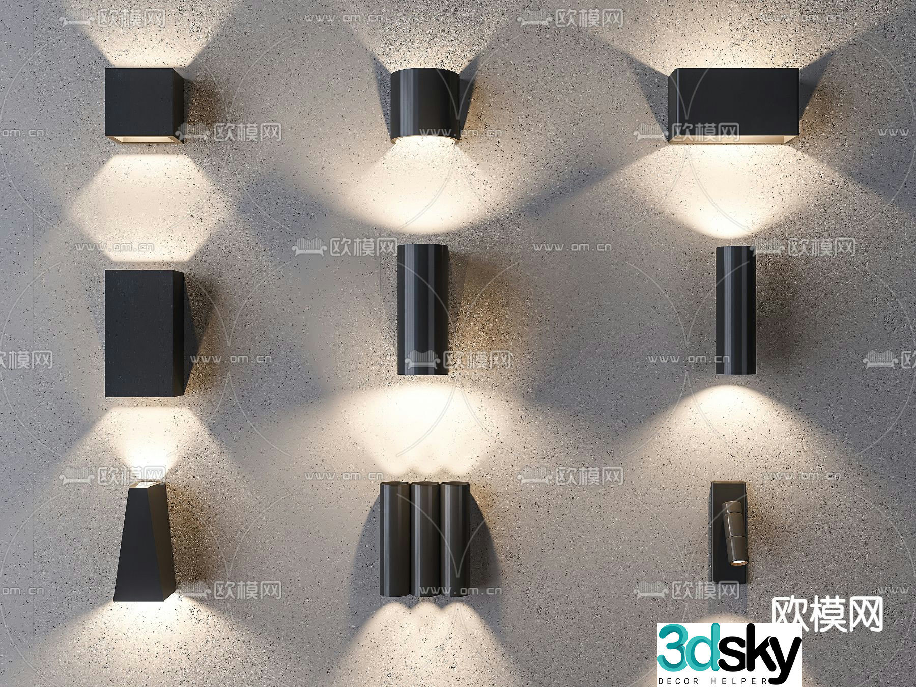 Wall lamp wall lamp aisle lamp corridor lamp atmosphere lamp 3d model