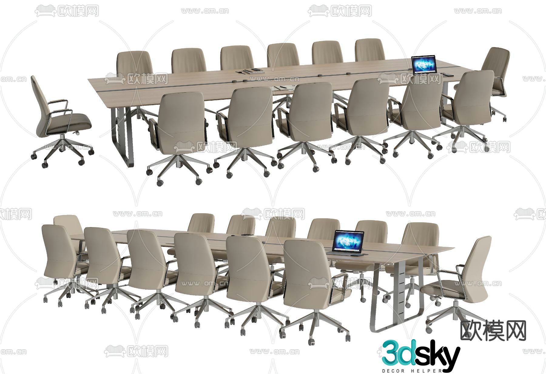 Modern conference table conference table 3d model