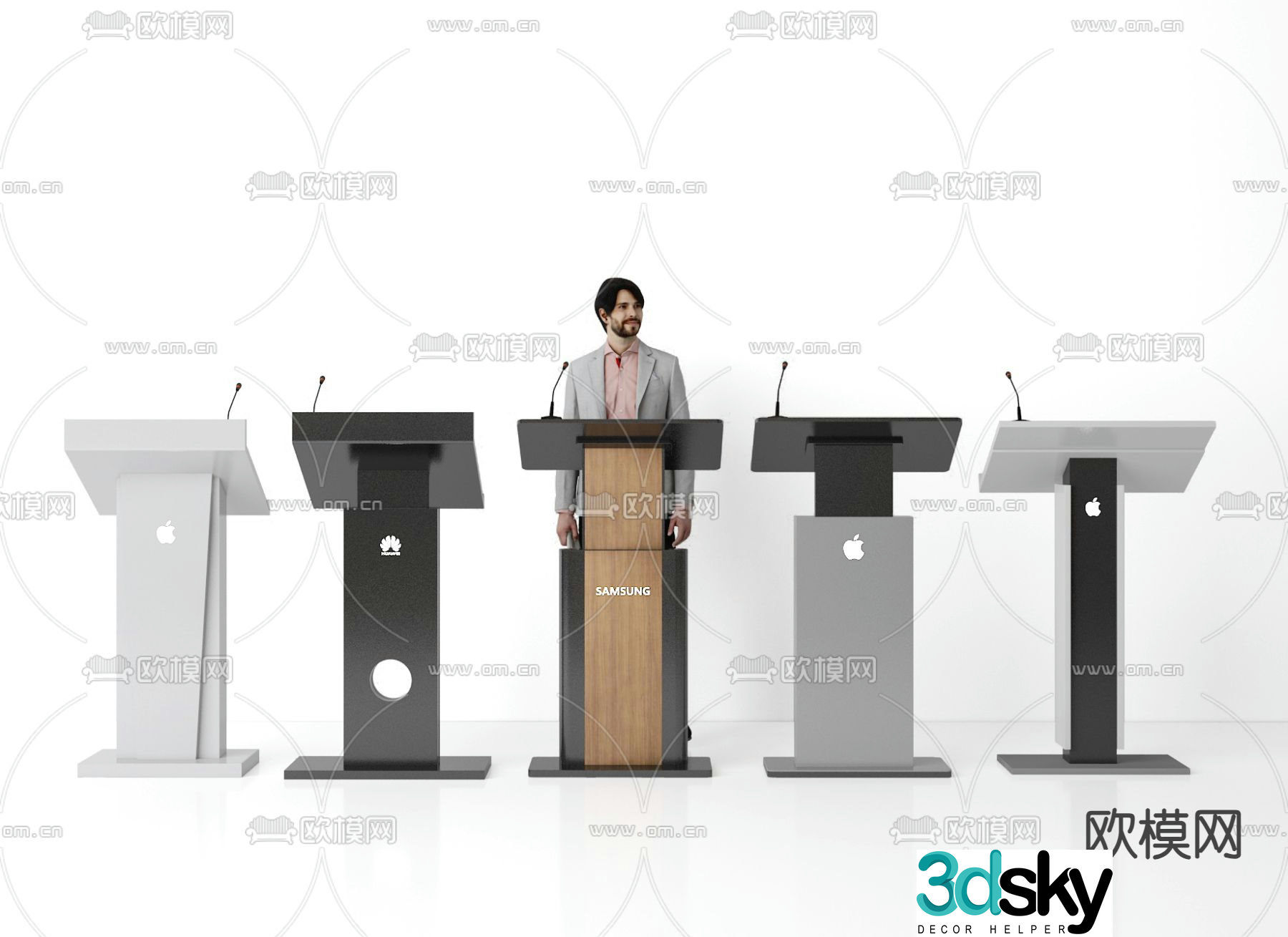 podium hosting podium award podium podium 3d model