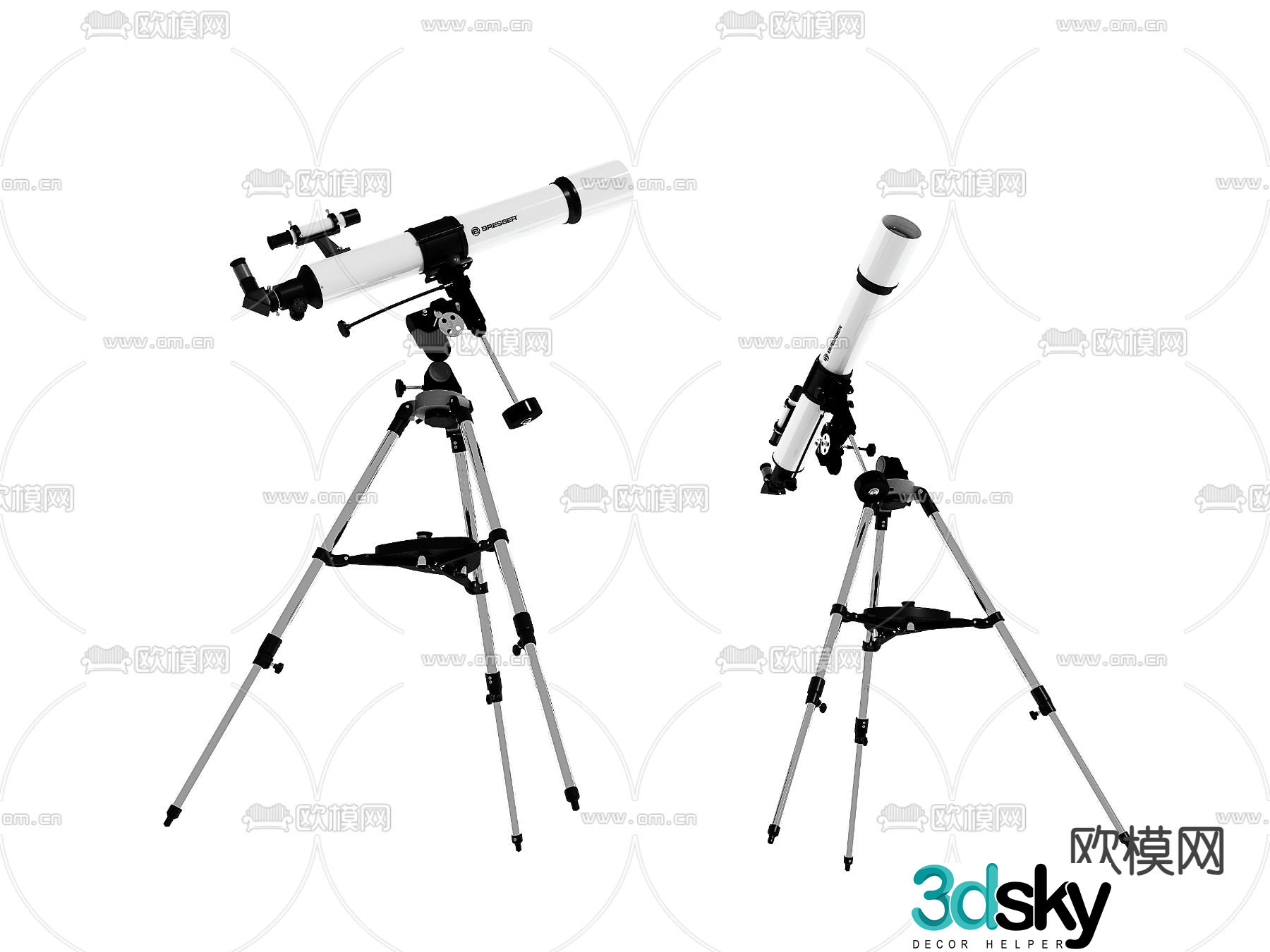 Astronomical telescope 3d model