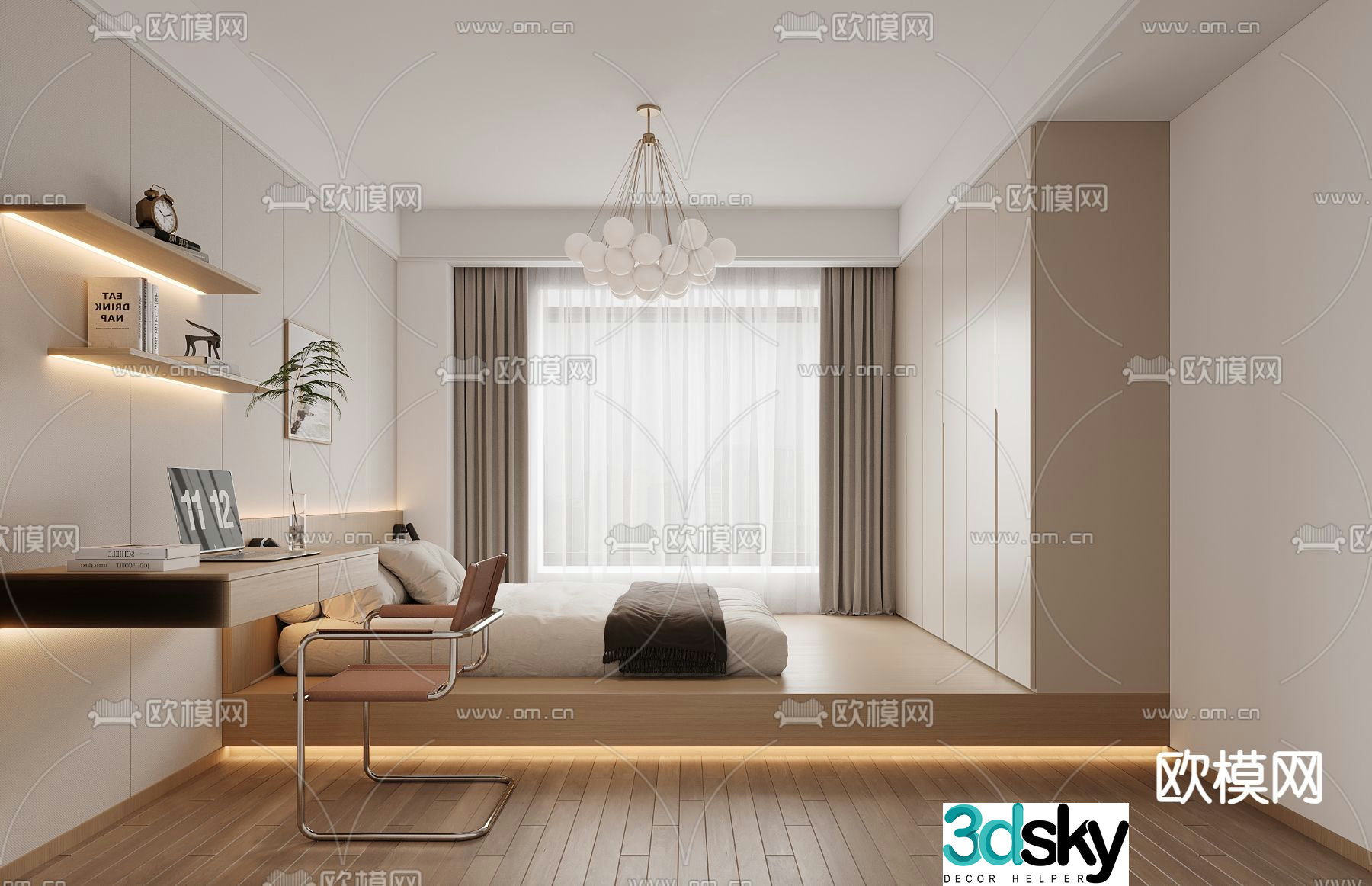 Tatami bedroom second bedroom 3D model