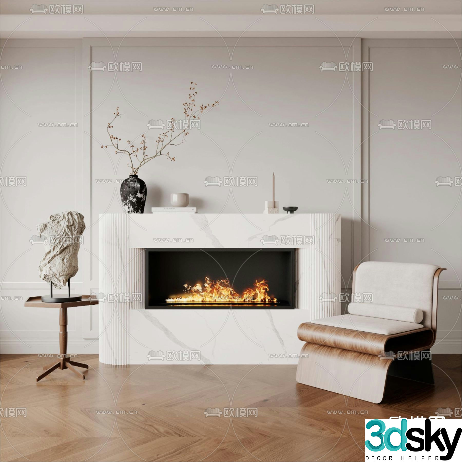 Fireplace Stove 3d model