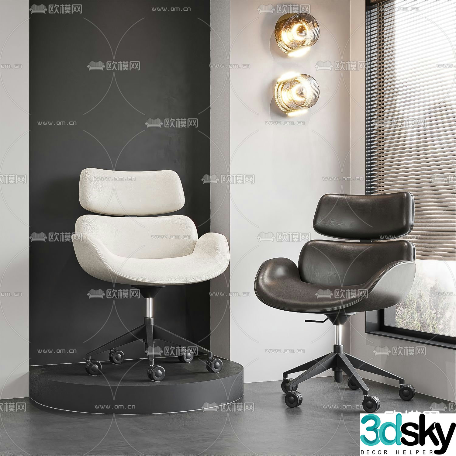 Office chair conference chair staff chair 3d model