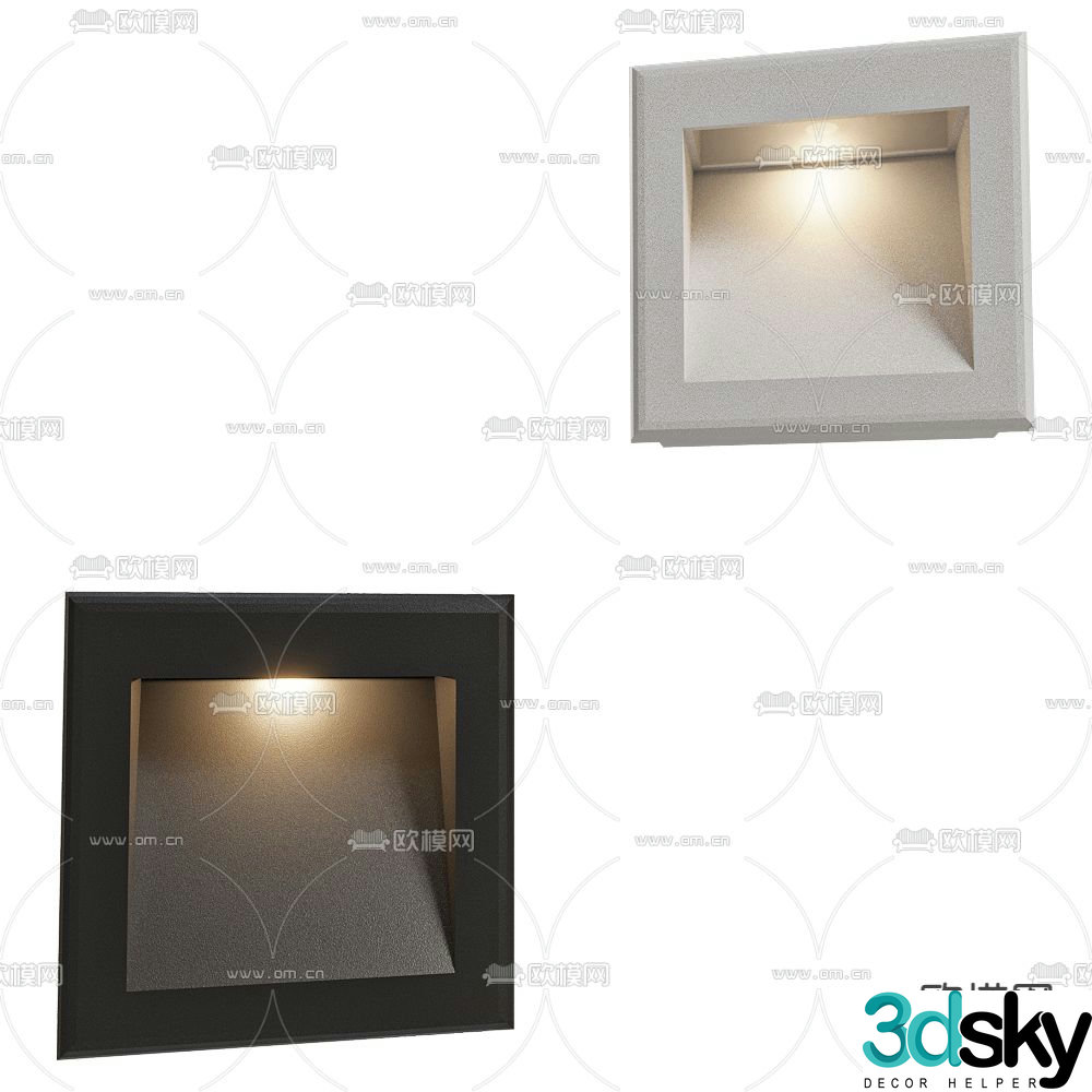 Byled step lamp sensor lamp wall lamp 3d model