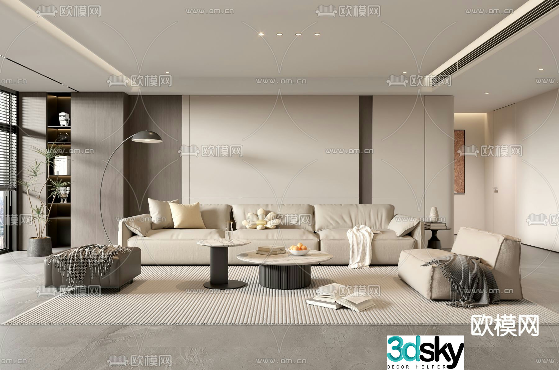 Modern living room 3d model