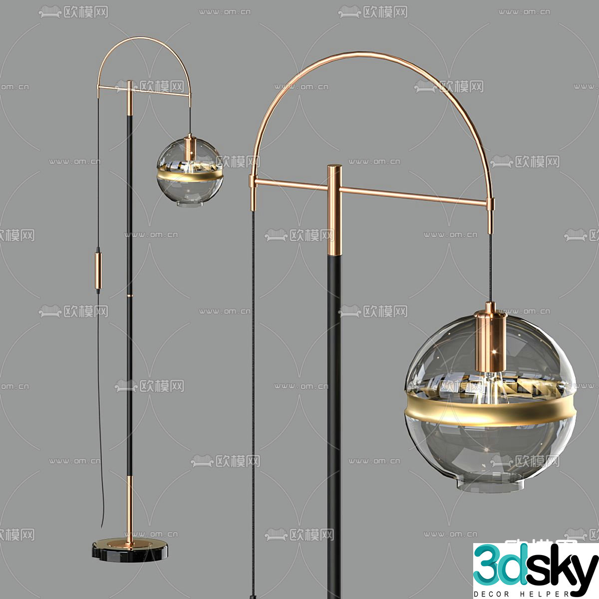 Light luxury floor lamp 3D model