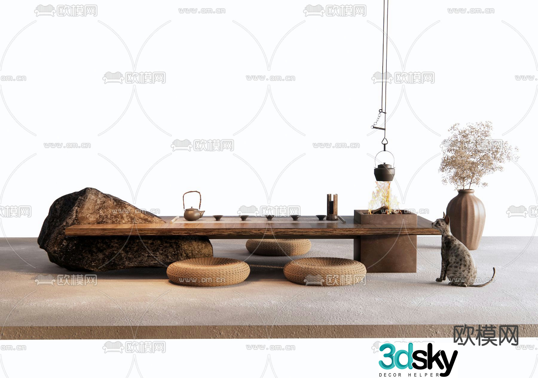 Tatami tea table tea table 3d model